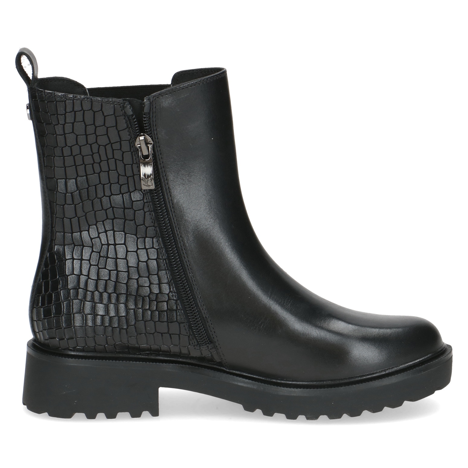 Caprice Chelseaboots  , Blockabsatz, Stiefelette mit Reptilienprägung