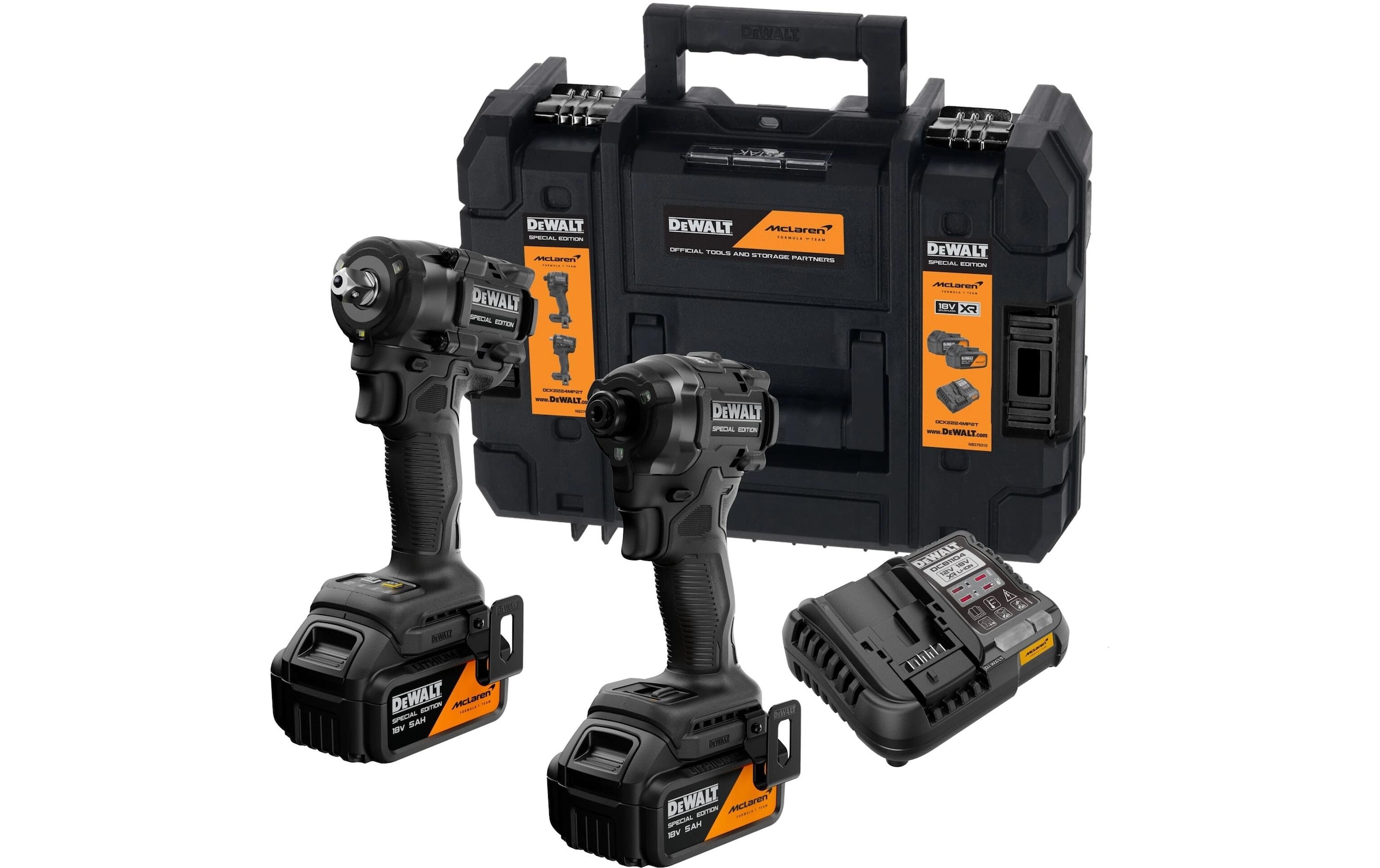 DeWalt Akku-Schlagbohrschrauber »McLaren F1 Team 18 V XR Brushless Twin Kit«