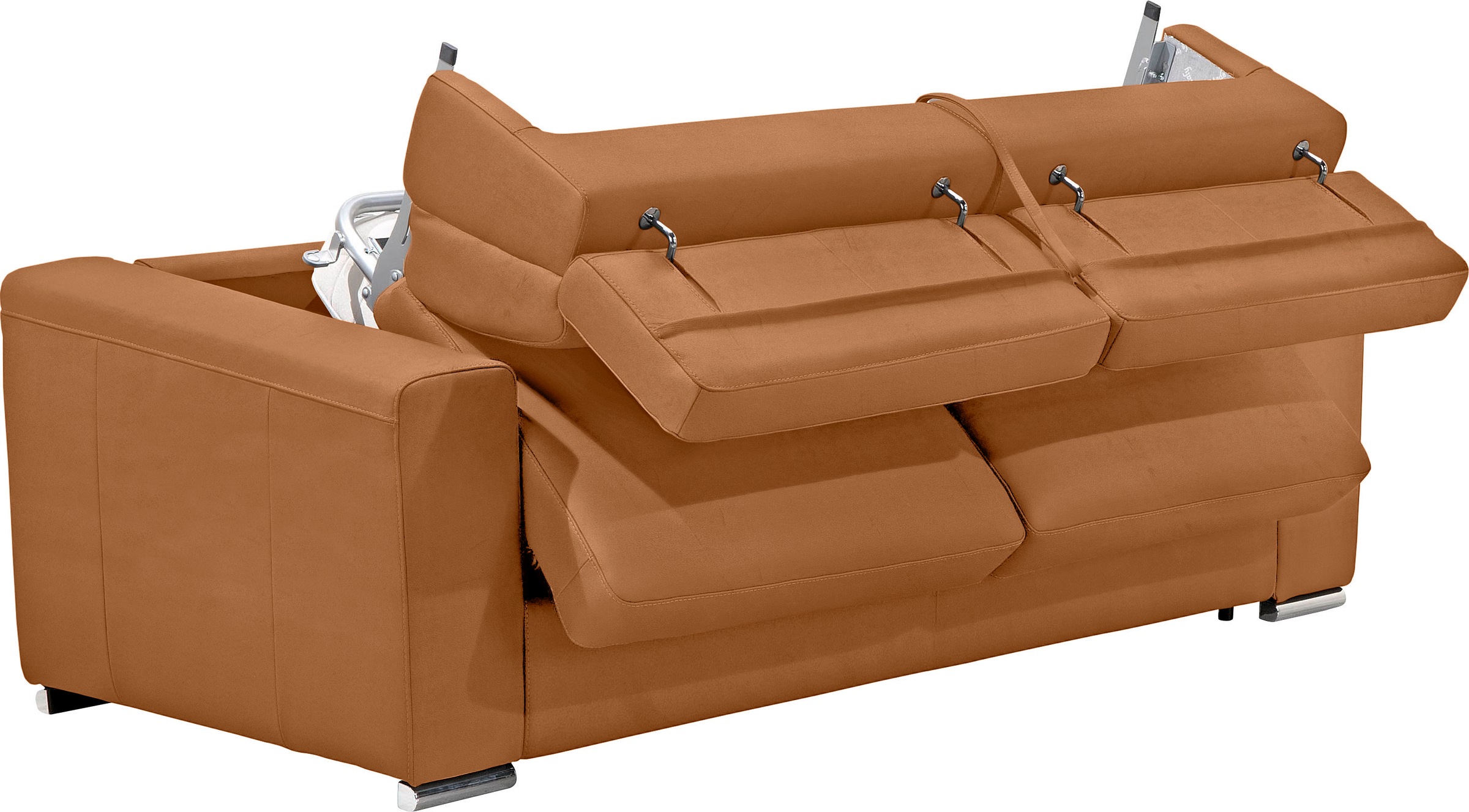 Egoitaliano Canapé-lit »Cabiria, Design und super Sitz- und Liegekomfort« Sofa inkl. Schlaffunktion, Kopfteile verstellbar, mit Metallfüssen