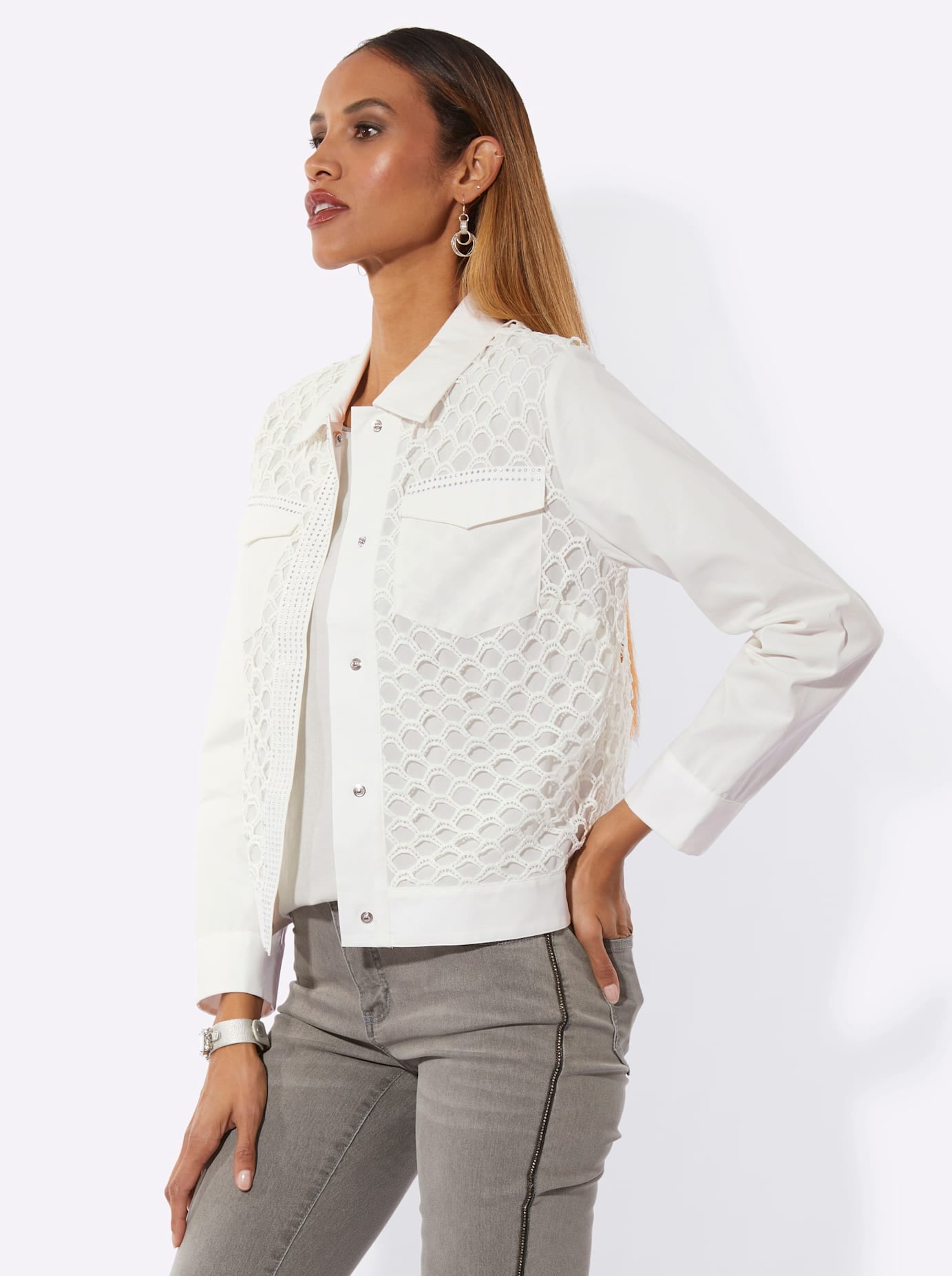 creation L Veste blazer »Spitzen-Jacke«