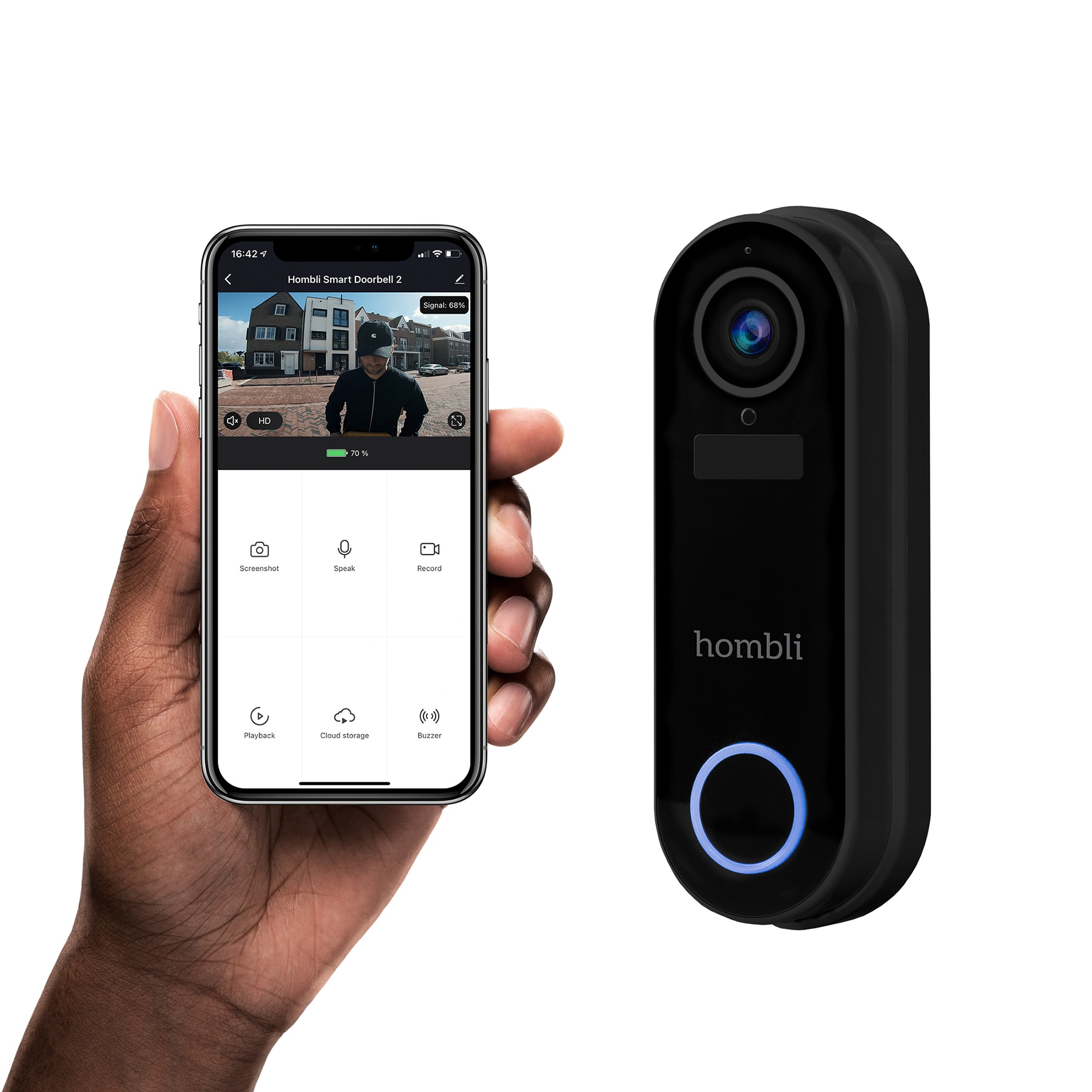 Hombli Smart Home Türklingel »smarte Türklingel 2 + Gong«, Aussenbereich