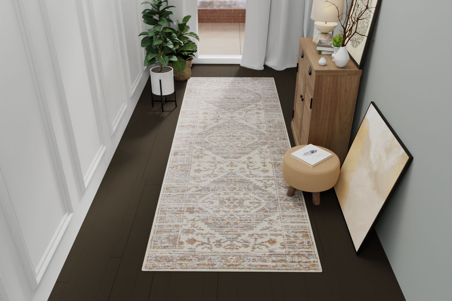 Image of CosmoLiving by Cosmopolitan Läufer »Lennox LX30A«, rechteckig, 8 mm Höhe, Vintage, Orient-Optik, dezenter Glanz, Wohnzimmer bei Ackermann Versand Schweiz