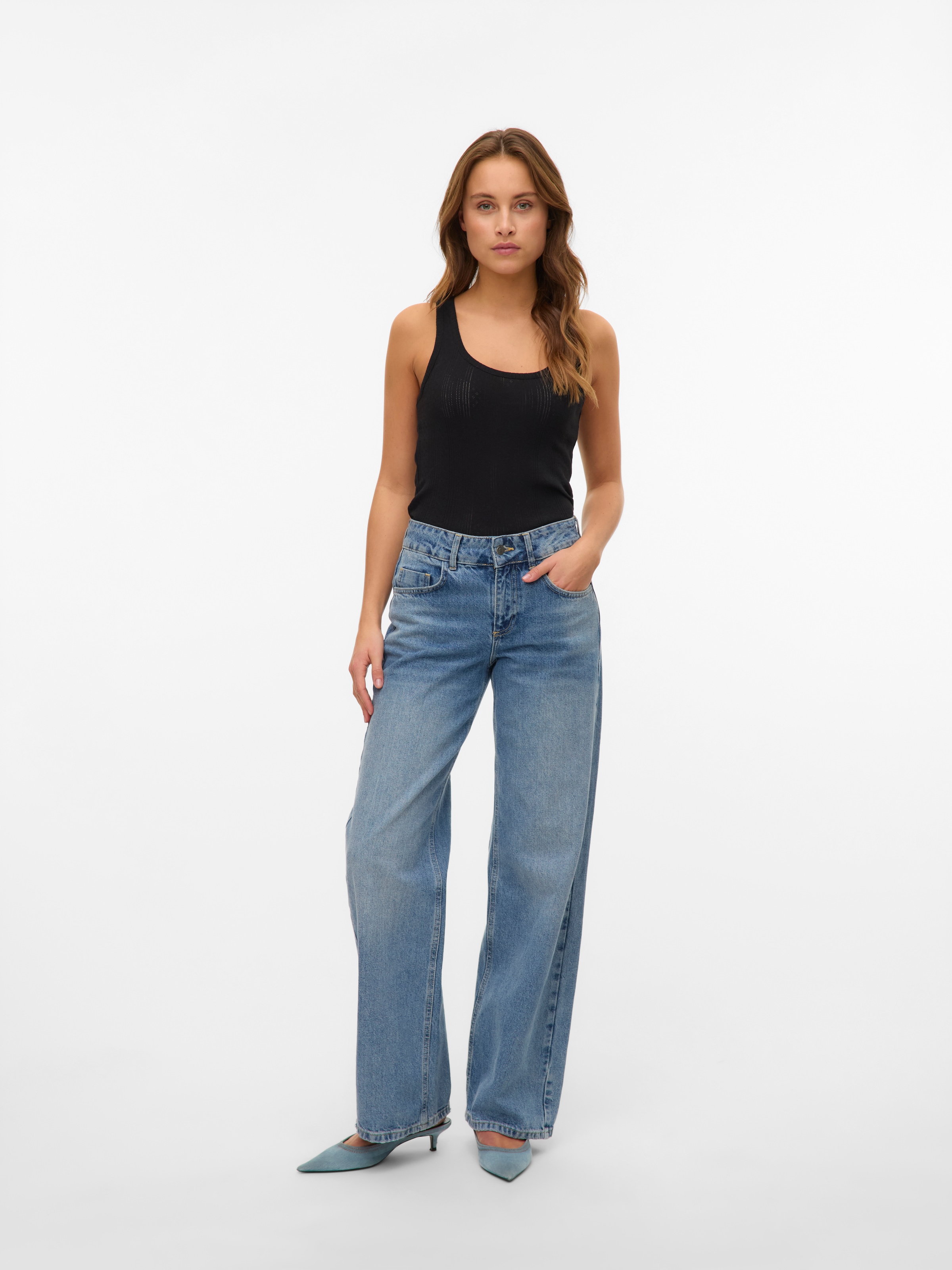 Vero Moda Ripptanktop »VMLISA POINTELLE TANK TOP JRS NOOS«