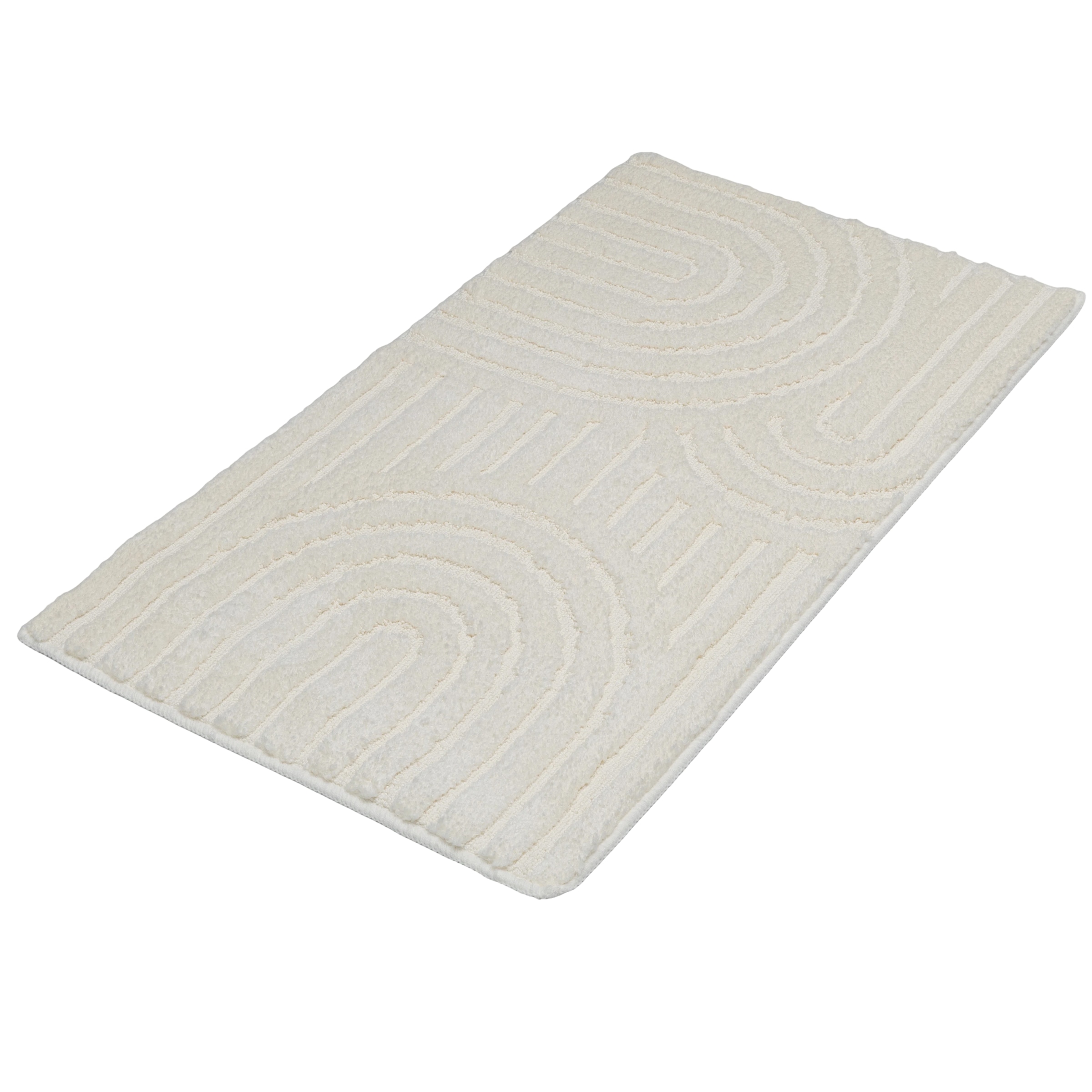 Image of GOODproduct Badematte "Zen, Badvorleger, Badezimmer Teppich, Duschvorleger" Höhe 10 mm rutschhemmend beschichtet fussbodenheizungsgeeignet schnell trocknend Uni Farben, Hoch-Tief-Effekt, modernes Muster, Zen