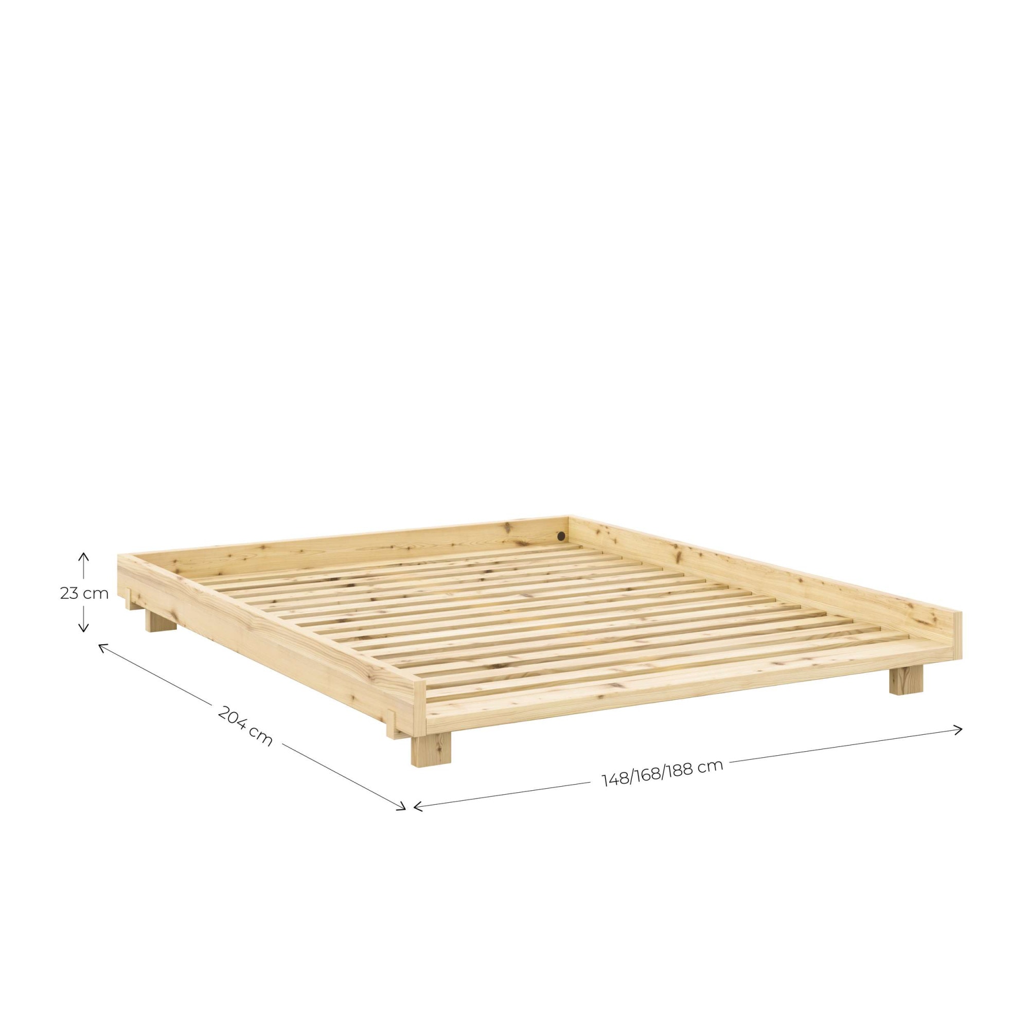 Karup Design Bettgestell »Social Bed, ohne Matratze, FSC®-zertifiziertes Massivholz«, wahlweise mit oder ohne verstellbares Zubehör, Bett in mehreren Grössen