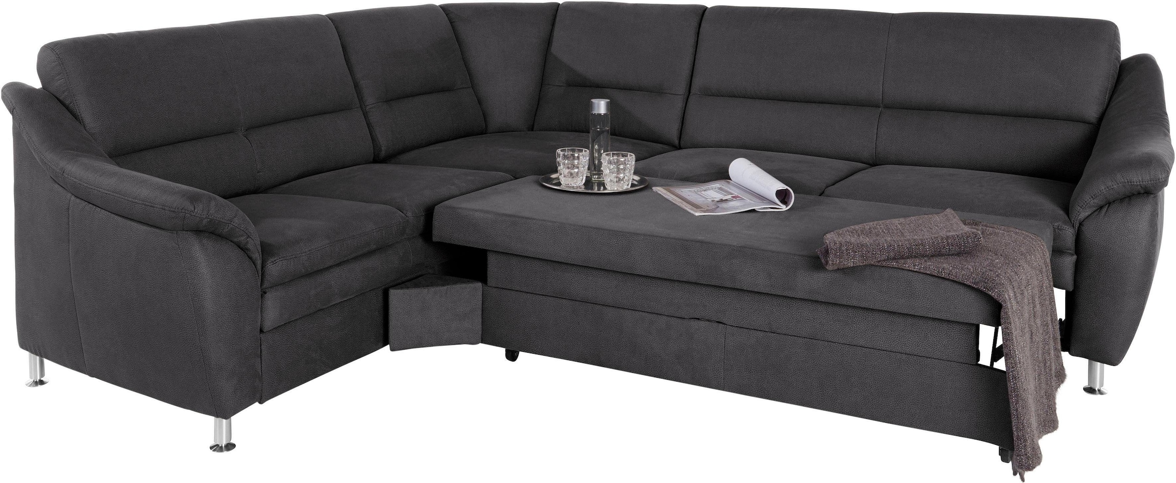 Places of Style Ecksofa »Cardoso L-Form«, mit Trapezecke für mehr Sitzkomfort, wahlweise auch mit Bettfunktion