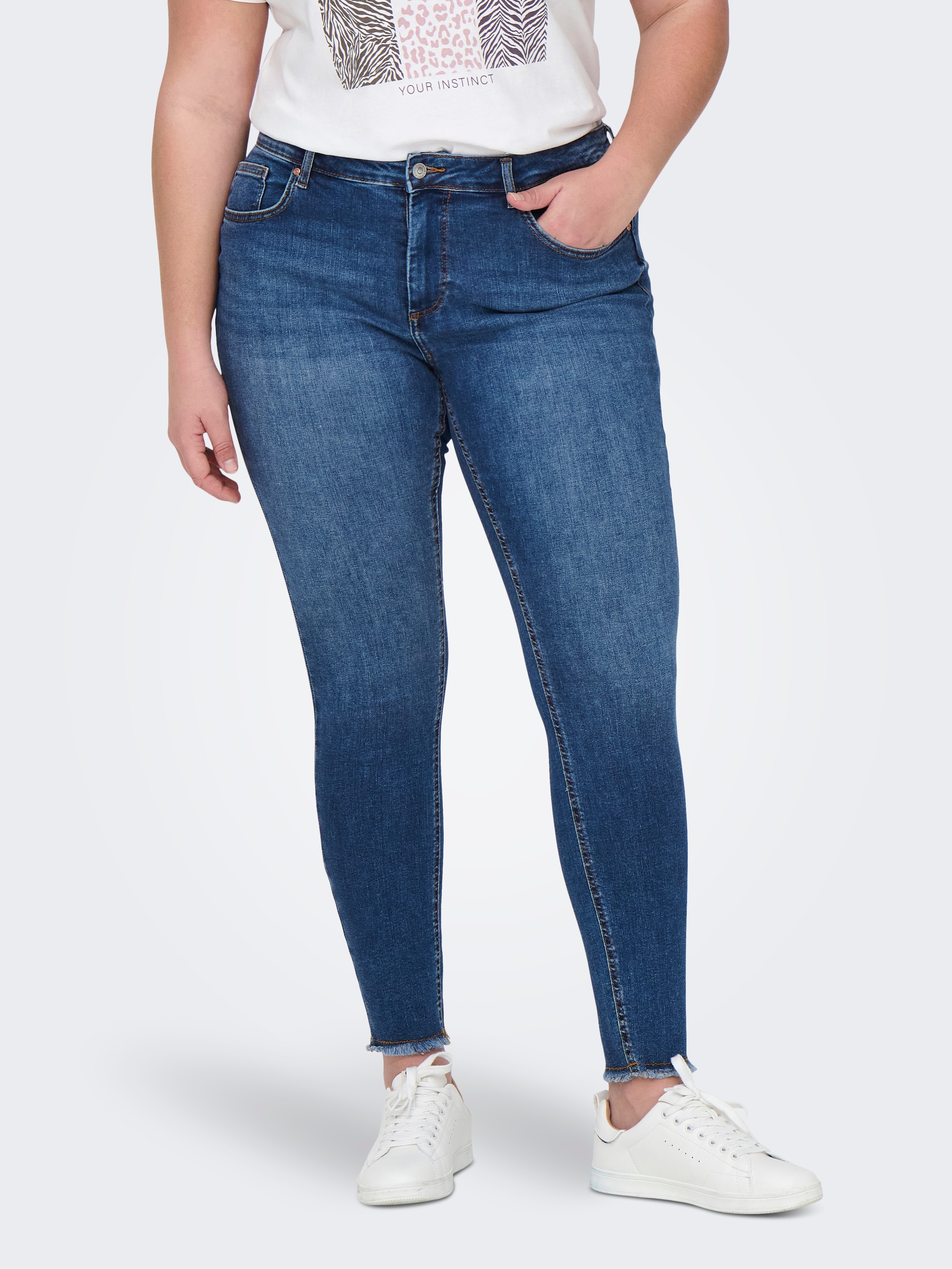 ONLY CARMAKOMA Skinny-fit-Jeans »CARWILLY REG SK ANK RW DNM TAI263 NOOS«