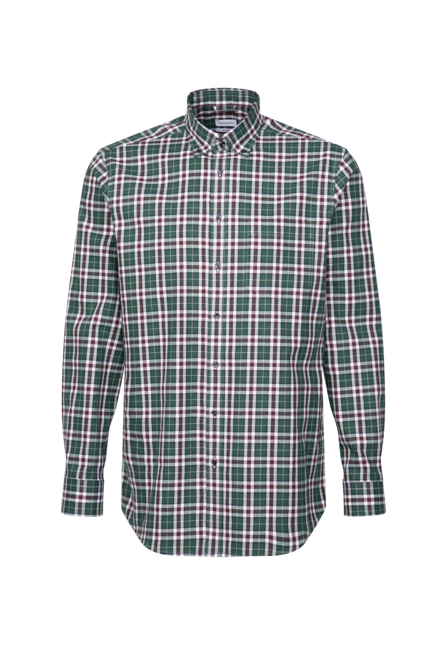 seidensticker Flanellhemd »Regular«, Regular Langarm Button-Down-Kragen Karo