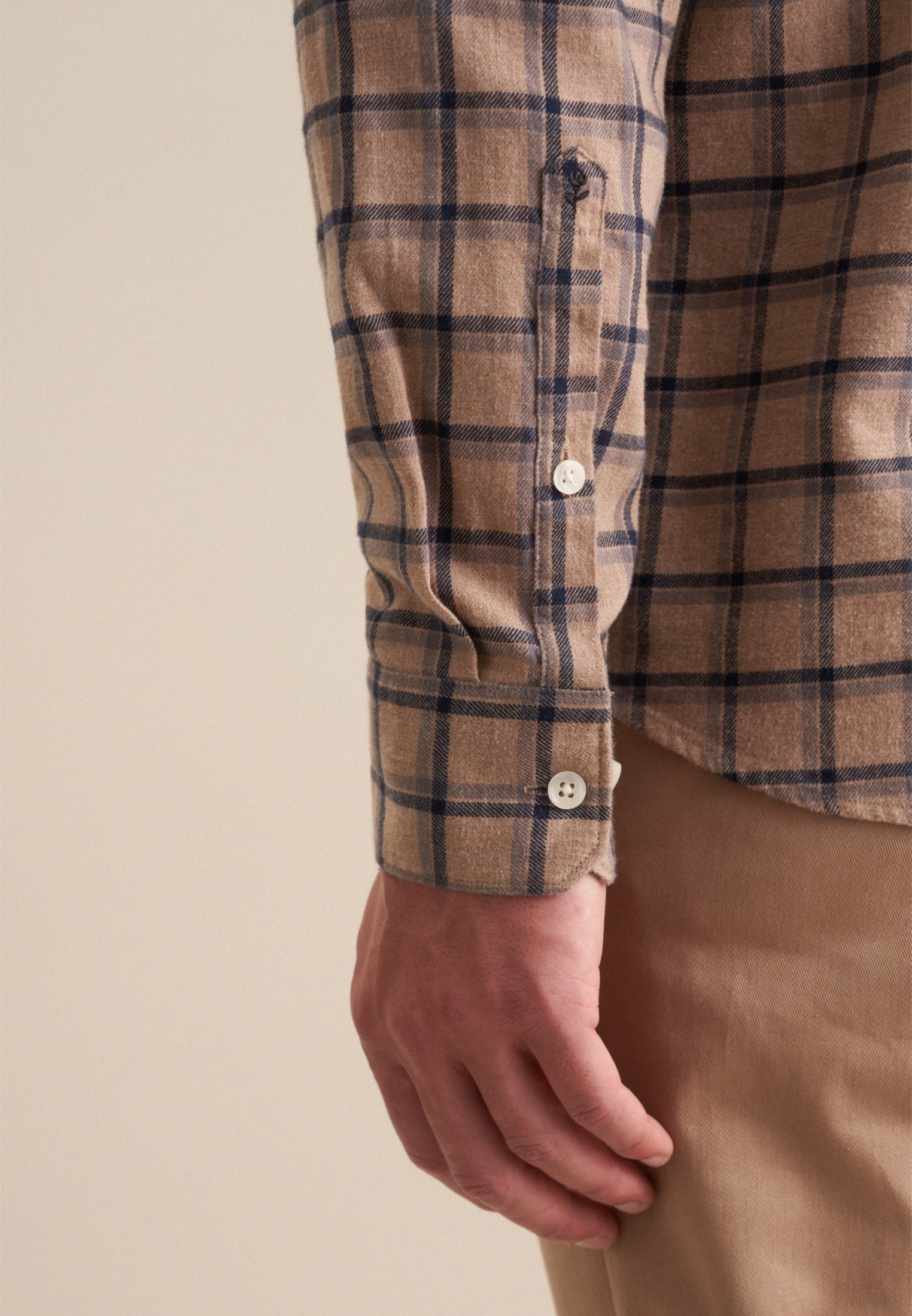seidensticker Businesshemd »Schwarze Rose«, Regular Langarm Button-Down-Kragen Karo