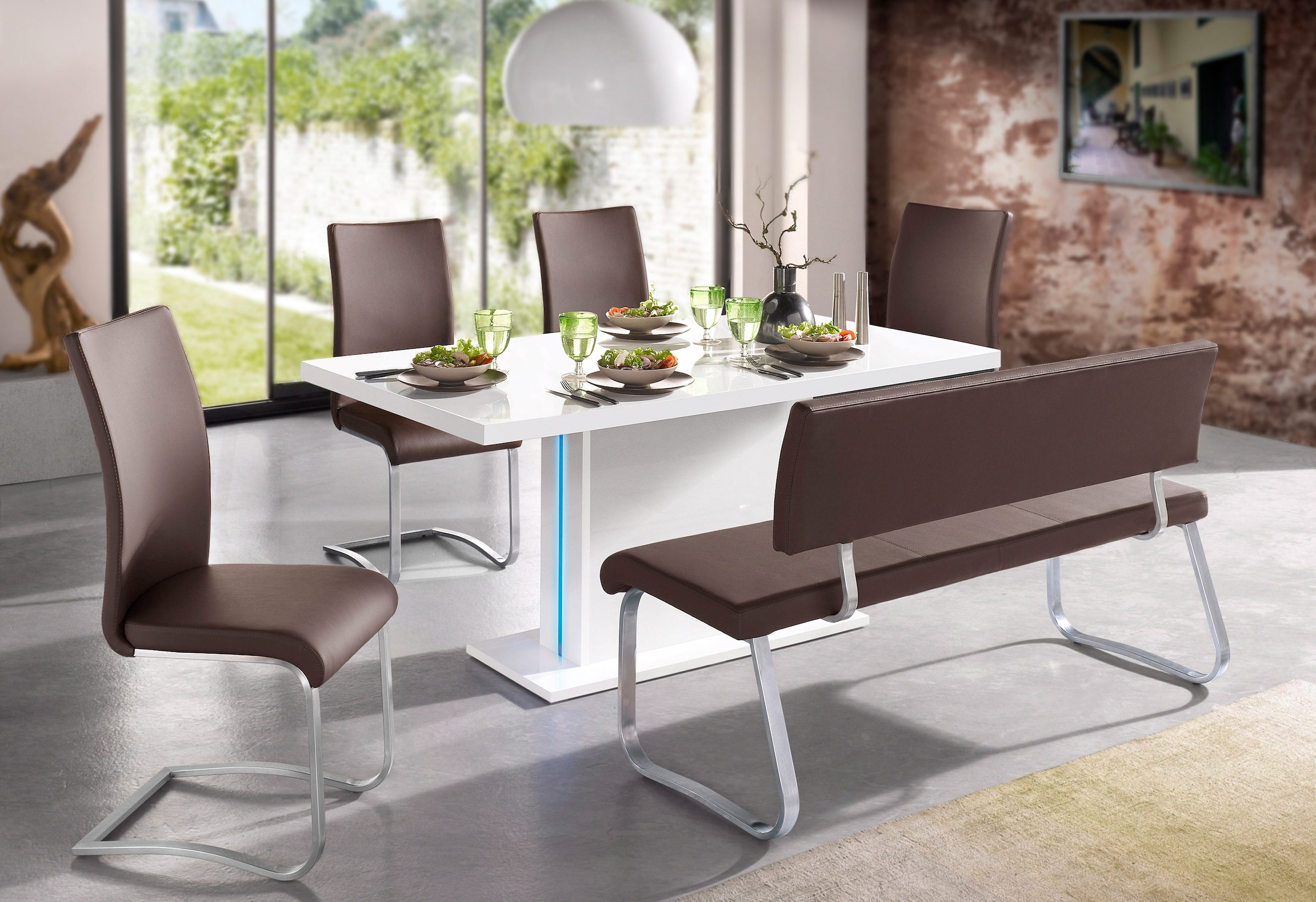 MCA furniture Polsterbank »Arco, TOPSELLER!«, (1 St., Polsterbank, Esszimmerbank), belastbar bis 280 kg, Kunstleder, in verschiedenen Breiten
