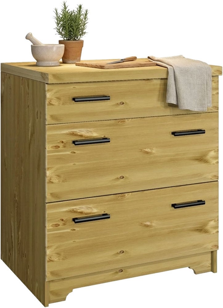 Home affaire Unterschrank »Meliss« aus massiver Kiefer, Breite 80 cm, Soft-Close-Funktion