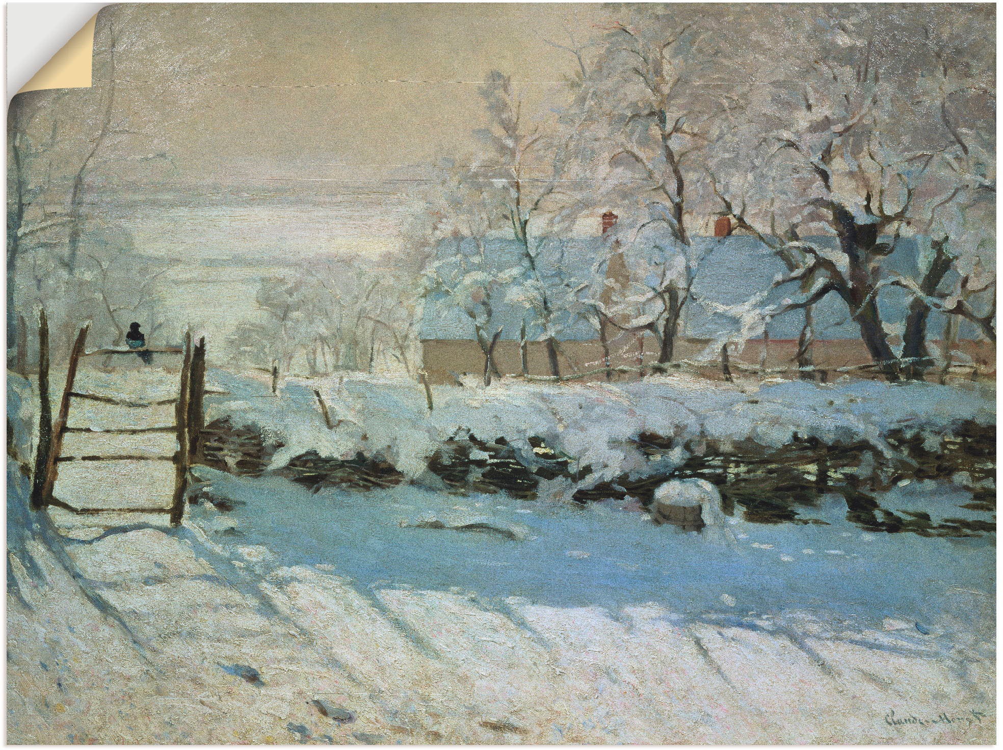 Image of Artland Wandbild »Die Elster. 1868/69«, Vier Jahreszeiten, (1 St.), in vielen Grössen & Produktarten -Leinwandbild, Poster, Wandaufkleber / Wandtattoo auch für Badezimmer geeignet bei Ackermann Versand Schweiz