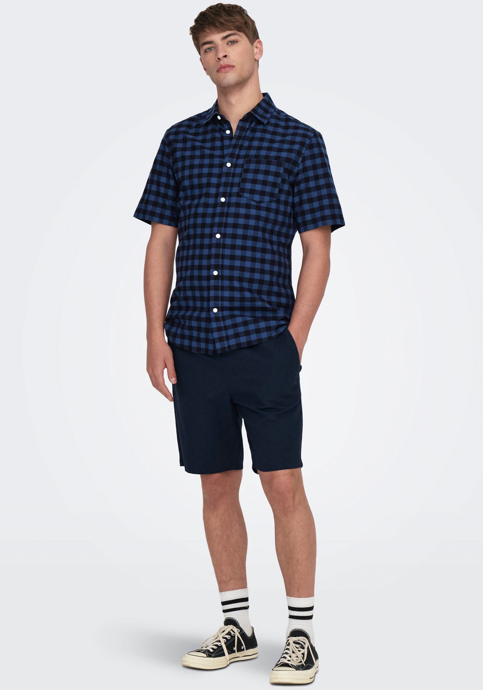 ONLY & SONS Shorts »ONSLINUS 0007 COT LIN SHORTS NOOS«