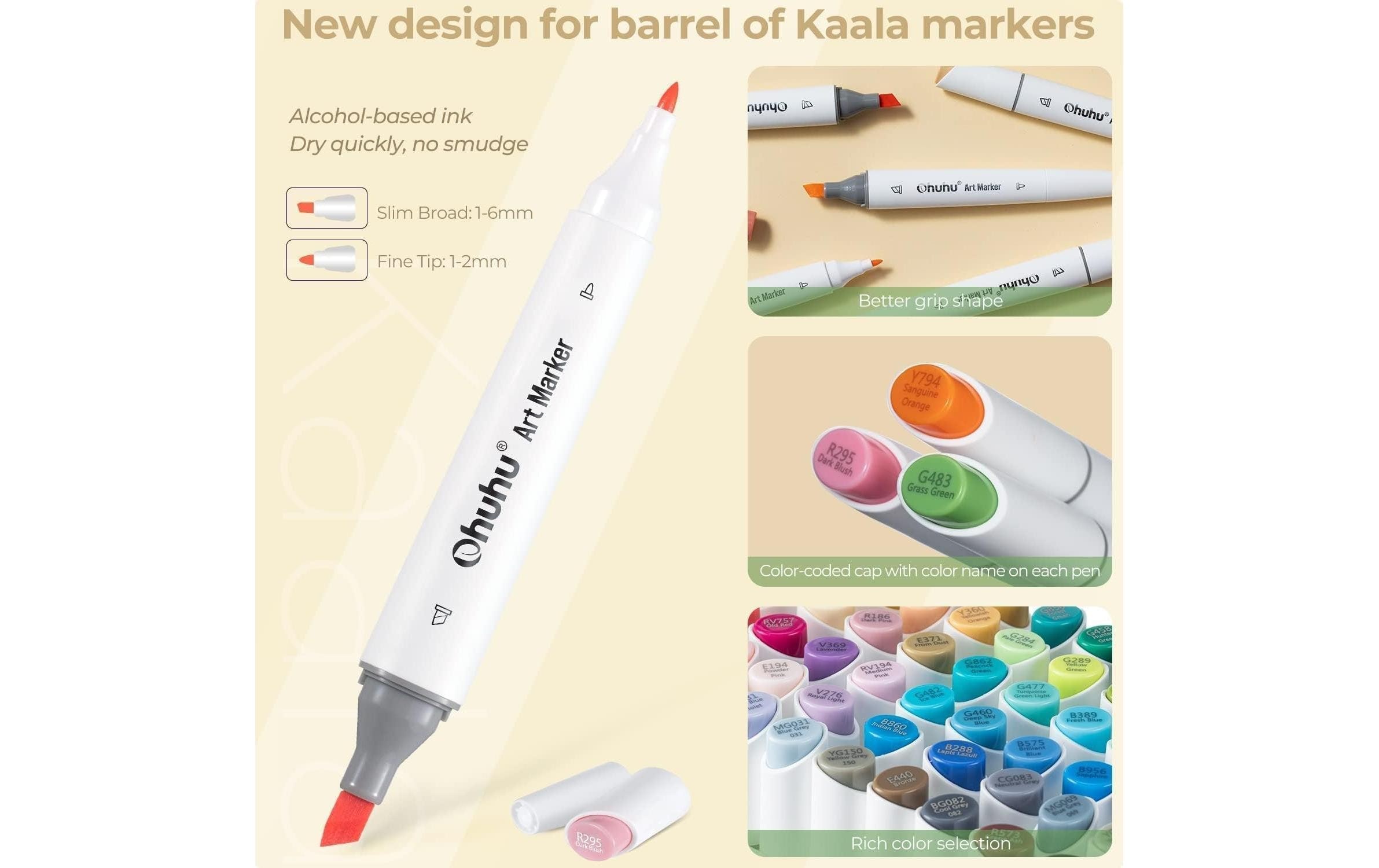   Marker »Ohuhu für Manga Illustrationen, 60 Stück«