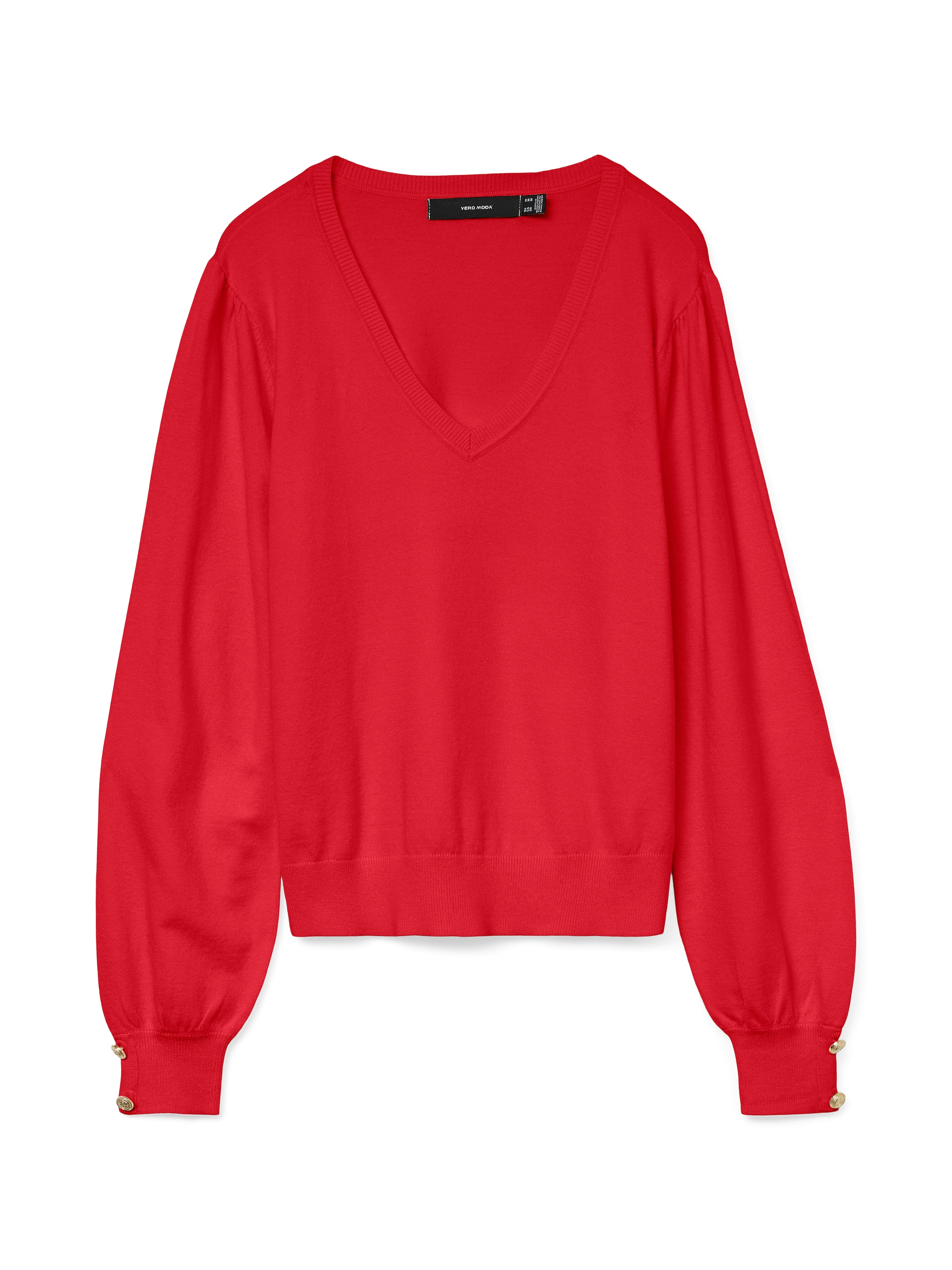Image of Vero Moda V-Ausschnitt-Pullover "VMHOLLYKARIS LS V-NECK PULLOVER GA BOO"