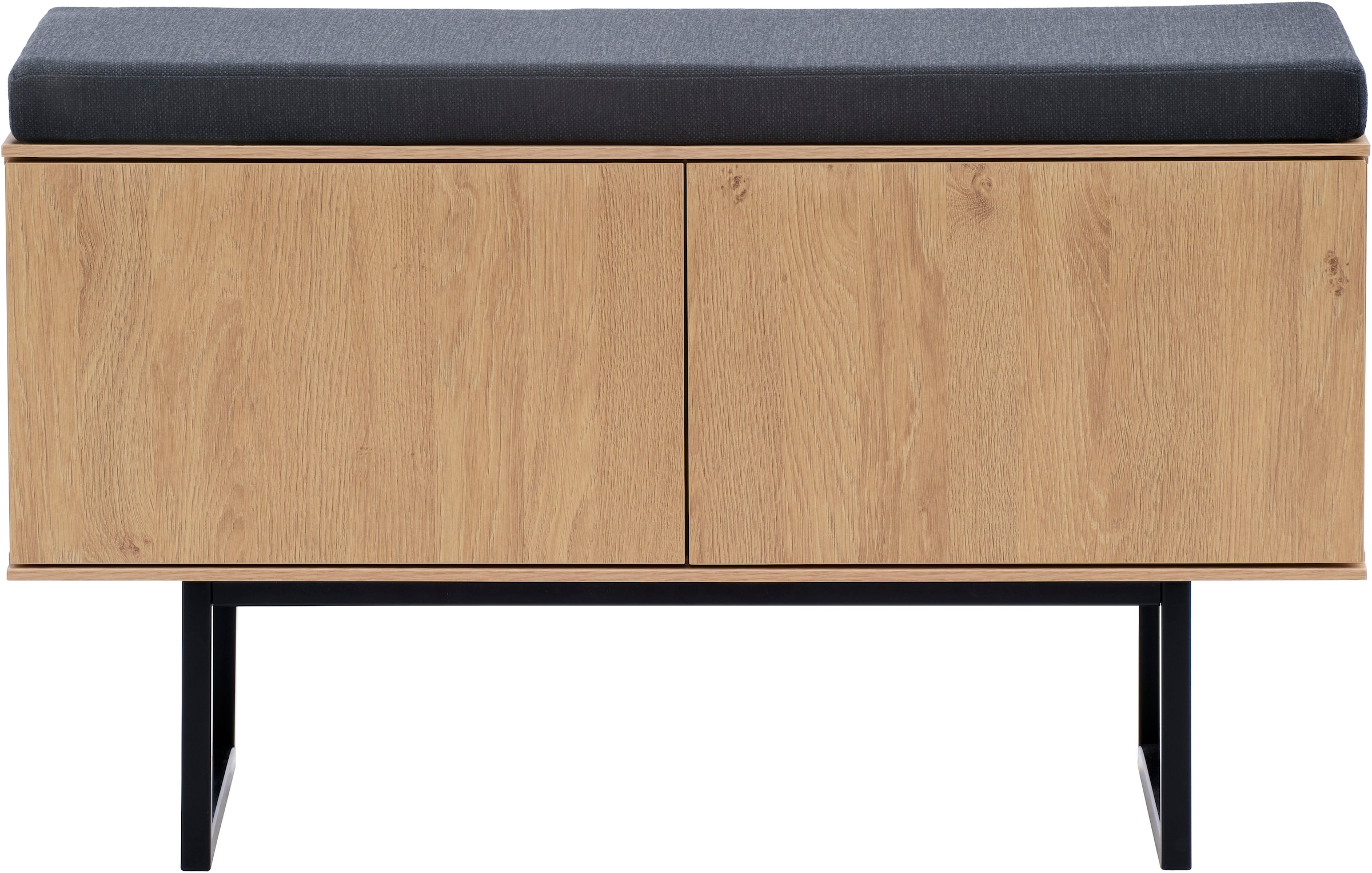 Home affaire Banc à chaussures »Lund, Garderobenbank mit Klappen, moderne Sitzbank, Polsterbank« beaucoup d'espace de rangement, place pour environ 6 paires de chaussures, 90 cm de large