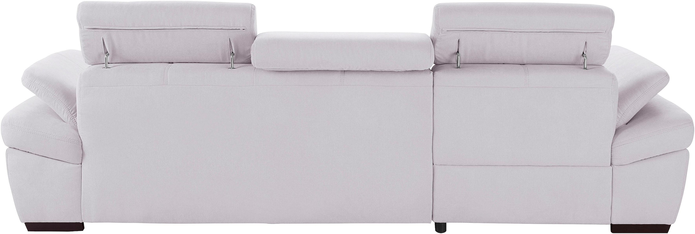 exxpo - sofa fashion Ecksofa »Salerno, inkl. Kopf- und Armteilverstellung, elegant & bequem, L-Form«, wahlweise mit Bettfunktion und Bettkasten, tolle Detailverarbeitung