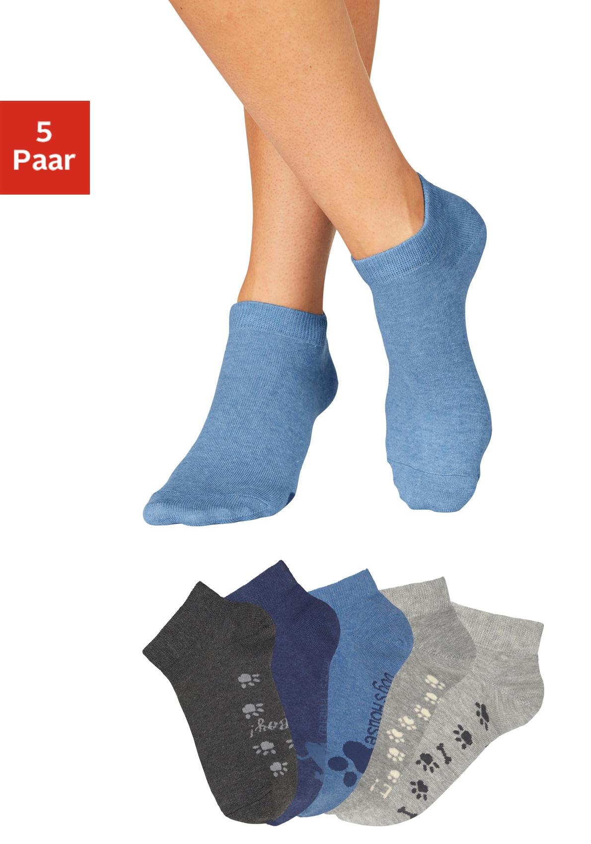 Arizona Sneakersocken, (Set, 5 Paar), mit süssem Pfotendesign unter der  Sohle versandkostenfrei auf