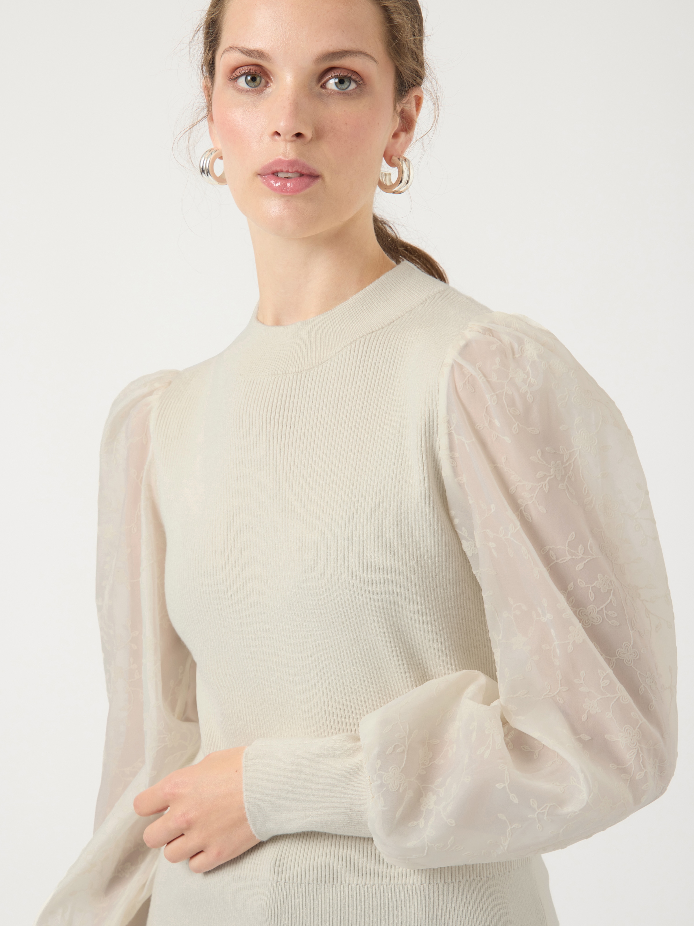 Y.A.S Pull à col rond »YASDOTME LS KNIT PULLOVER S. NOOS«