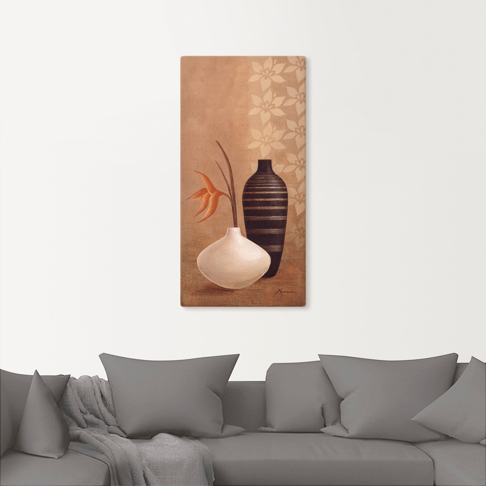 Artland Wandbild »Bauschige Vasen«, Vasen & Töpfe, (1 St.), als Leinwandbild, Poster, Wandaufkleber in verschied. Grössen