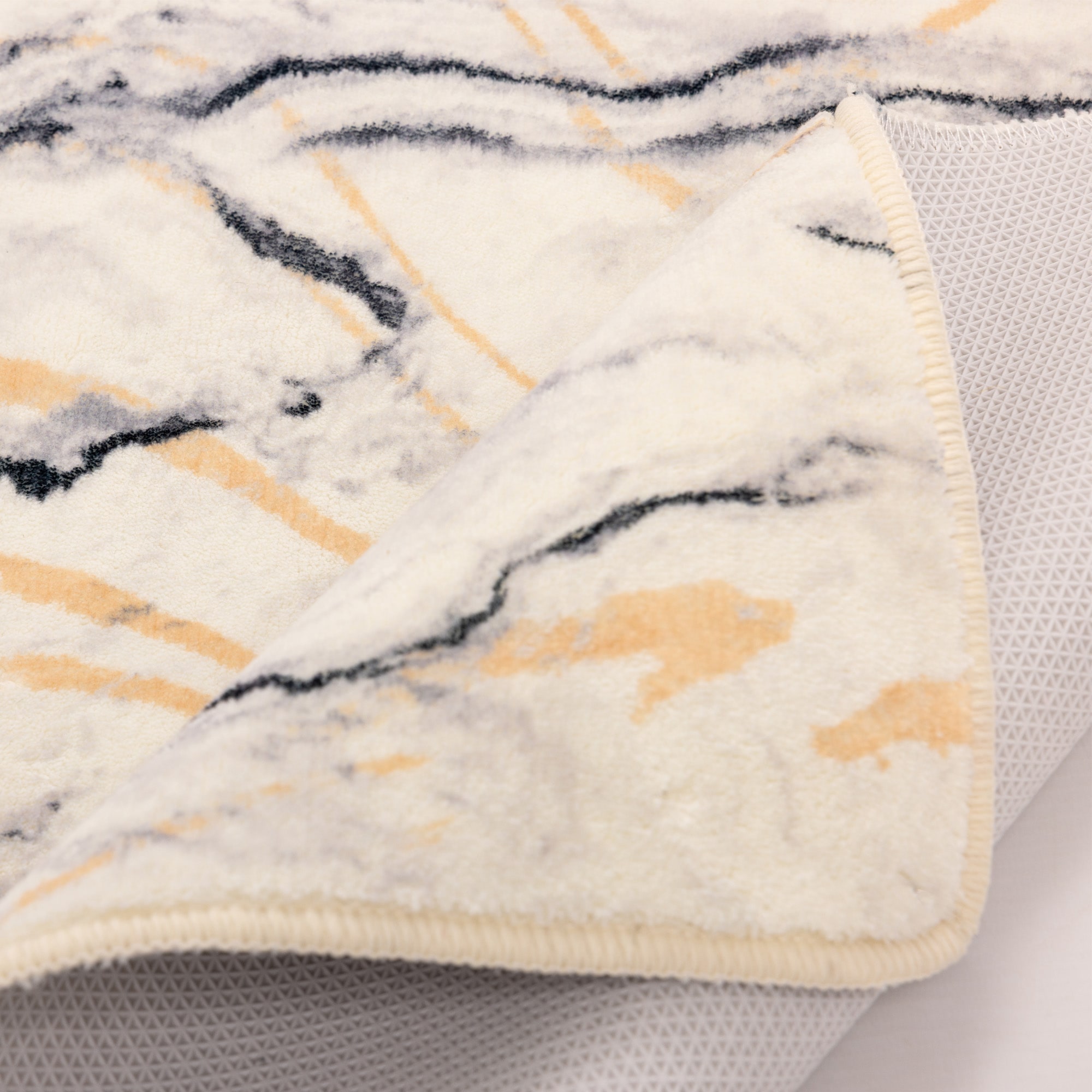 Gino Falcone Tapis de bain »Aquata GF-156, Badvorleger, Badezimmer Teppich« Höhe 7 mm revêtement antidérapant Badteppich, bedruckt, Wellen Design, rechteckig