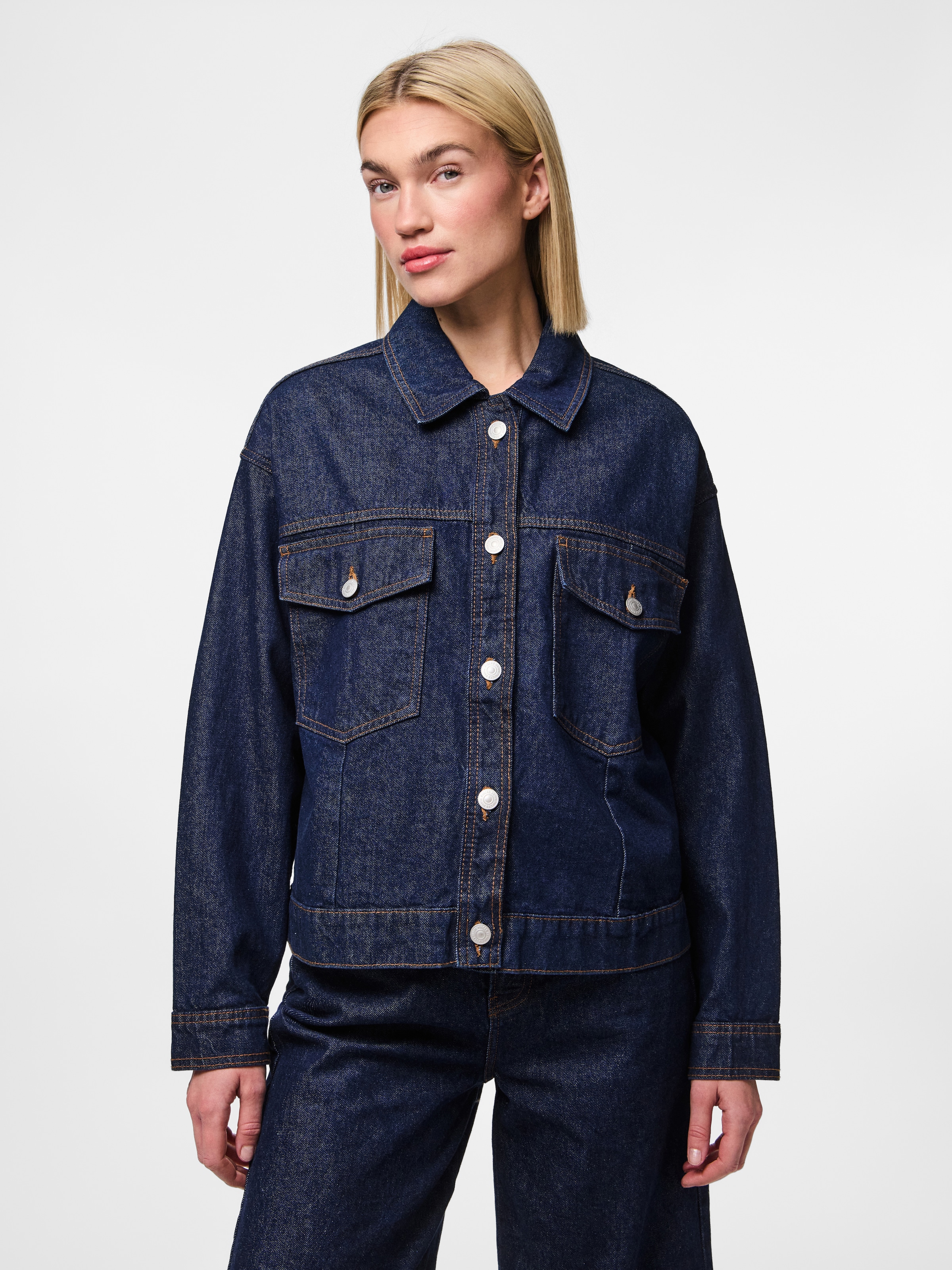 pieces Jeansjacke »PCELMA DENIM JACKET NOOS BC«, ohne Kapuze