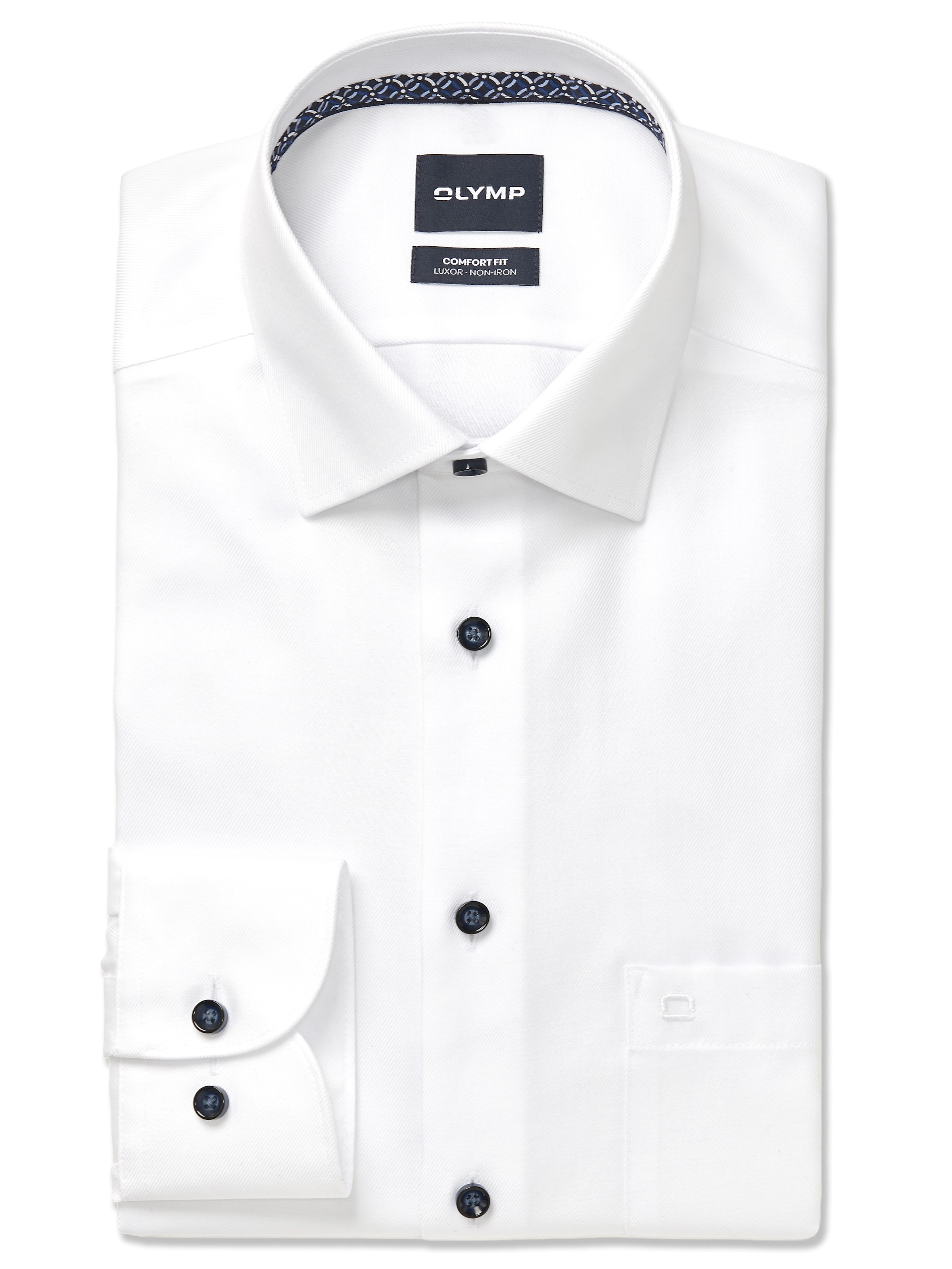 Image of OLYMP Businesshemd "Luxor Comfort Fit New-Kentkragen" kontrastfarbene Details an Krageninnenseite, comfort fit