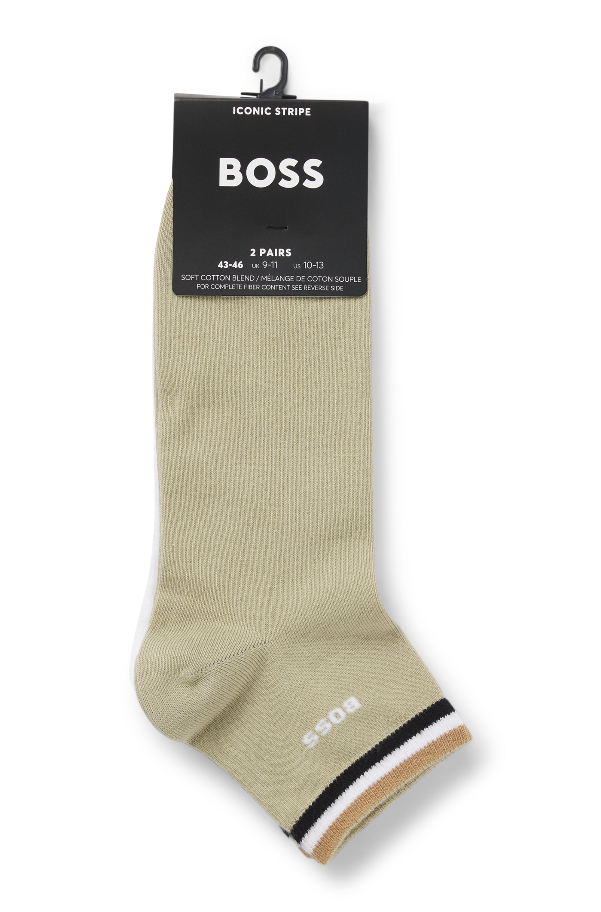BOSS Chaussettes de loisirs »2P SH Stripe CC« Paquet, , 2 Couple tlg. avec inscription BOSS