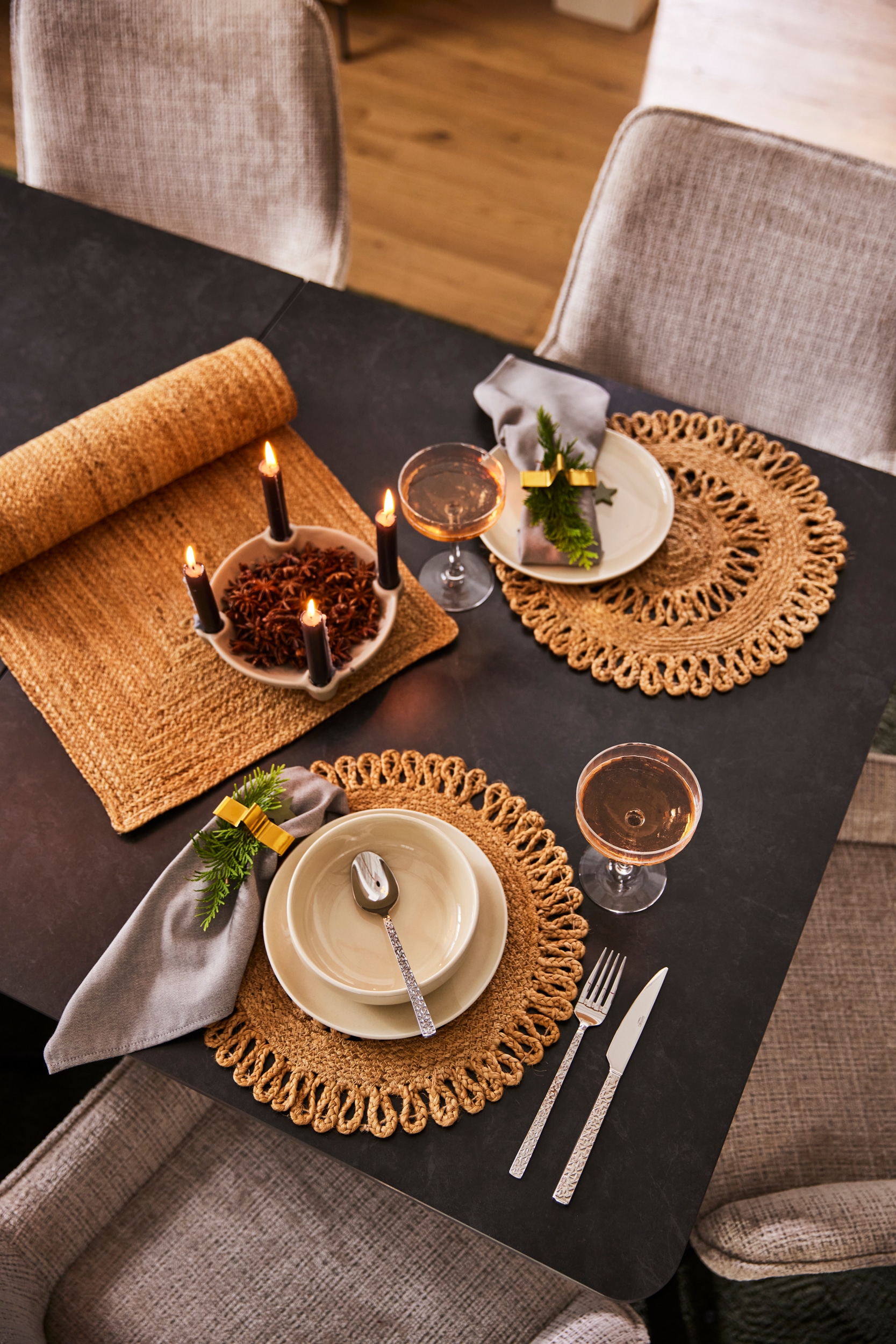 my home Tischläufer »Aimka« Jute, 40x150cm, modern und klassisch,