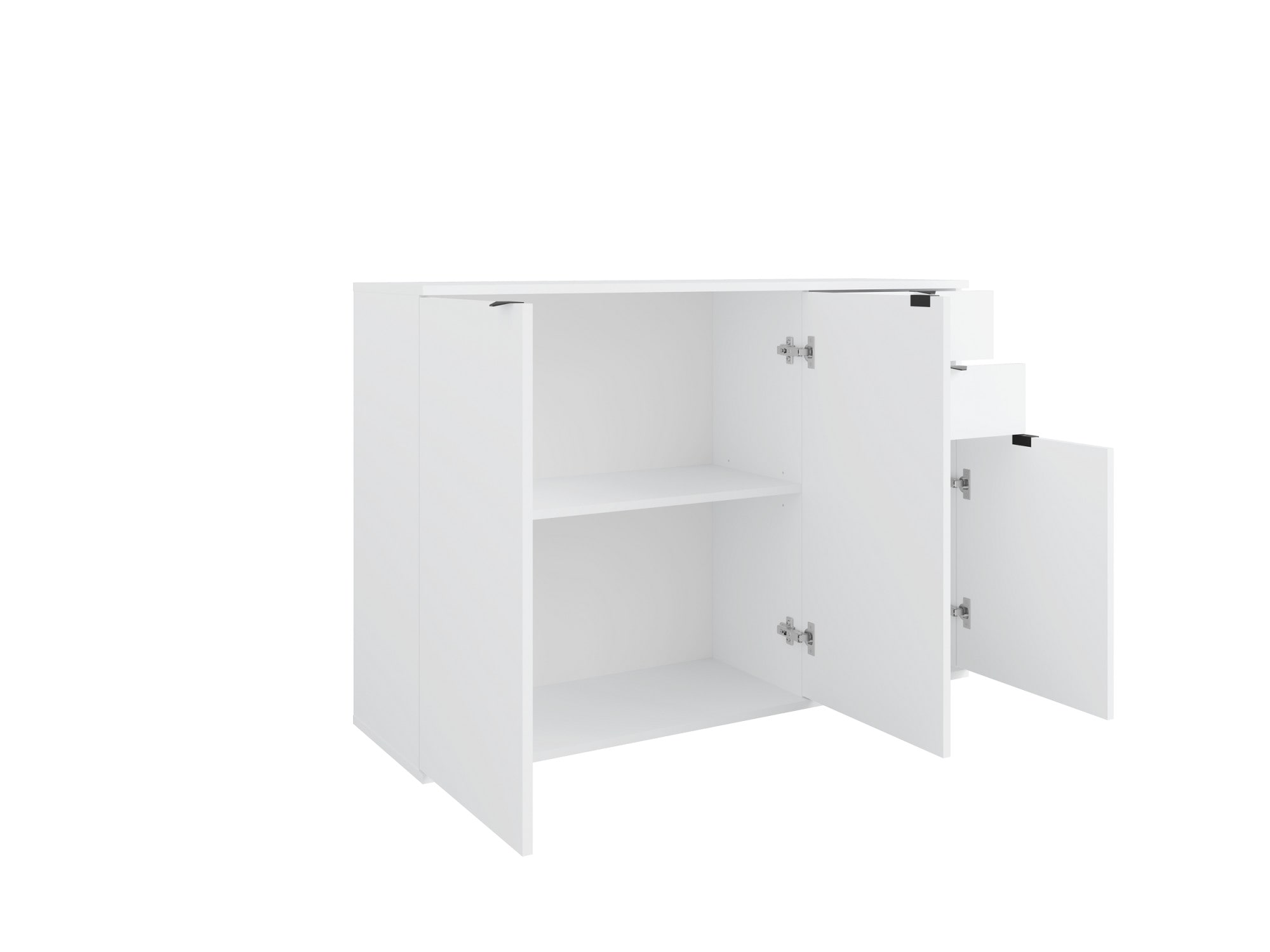 GOODproduct Kommode »THALIAANA Sideboard mit 3 Türen und 2 Schubladen, Breite 120 cm« Schrank in 3 Farben erhältlich, schwarze Metallgriffe, viel Stauraum