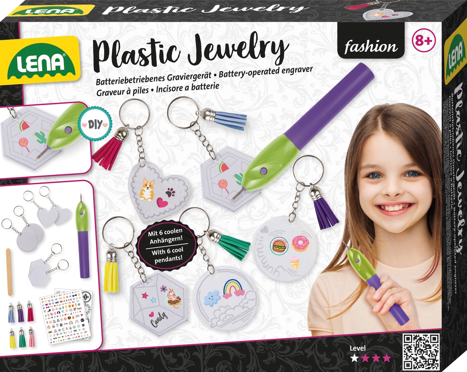 Lena® Kreativset »Schlüsselanhänger Plastic Jewelry«