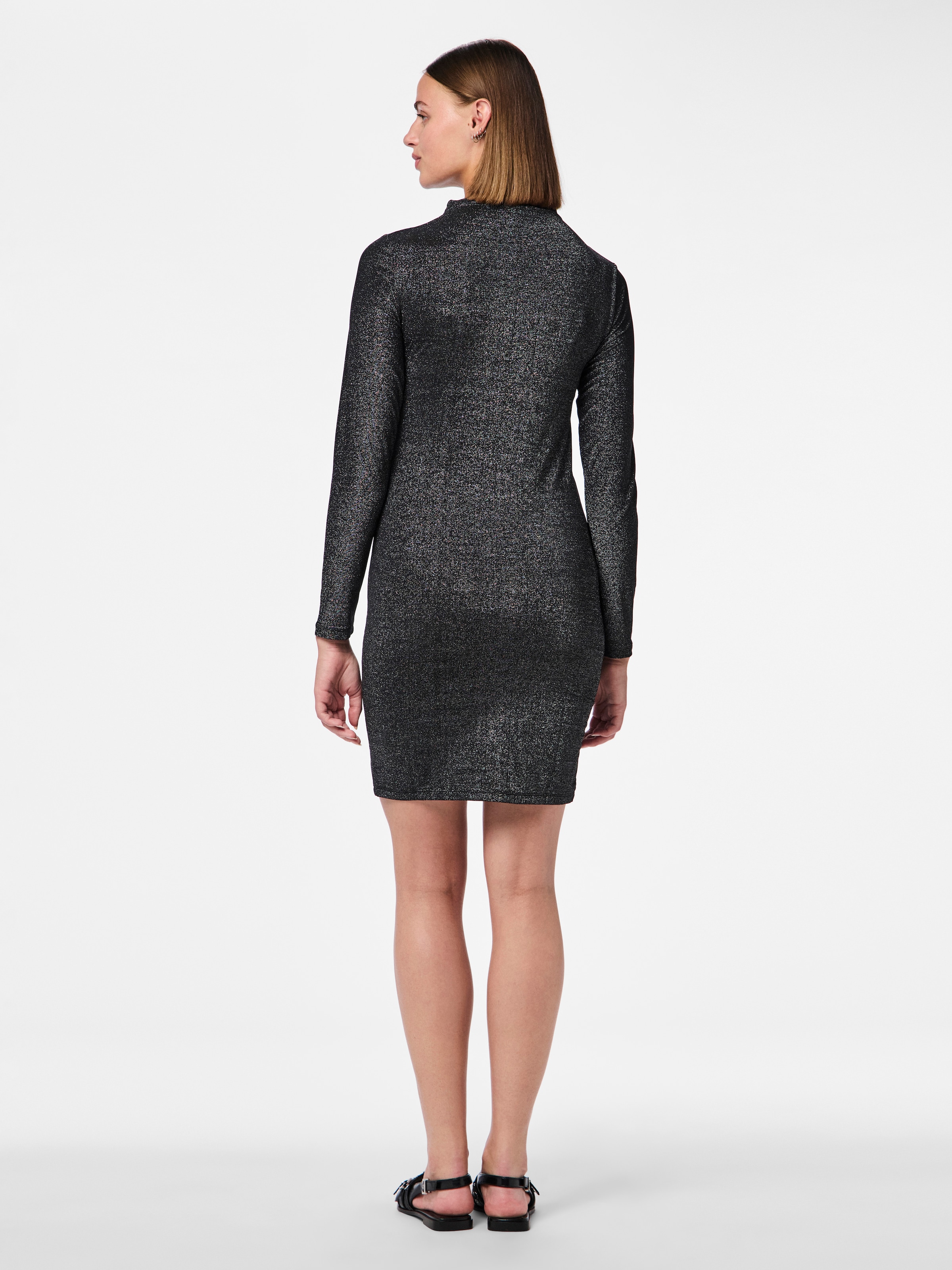pieces Minikleid »PCMONICA LS GLITTER DRESS NOOS«, mit Glitzereffekt