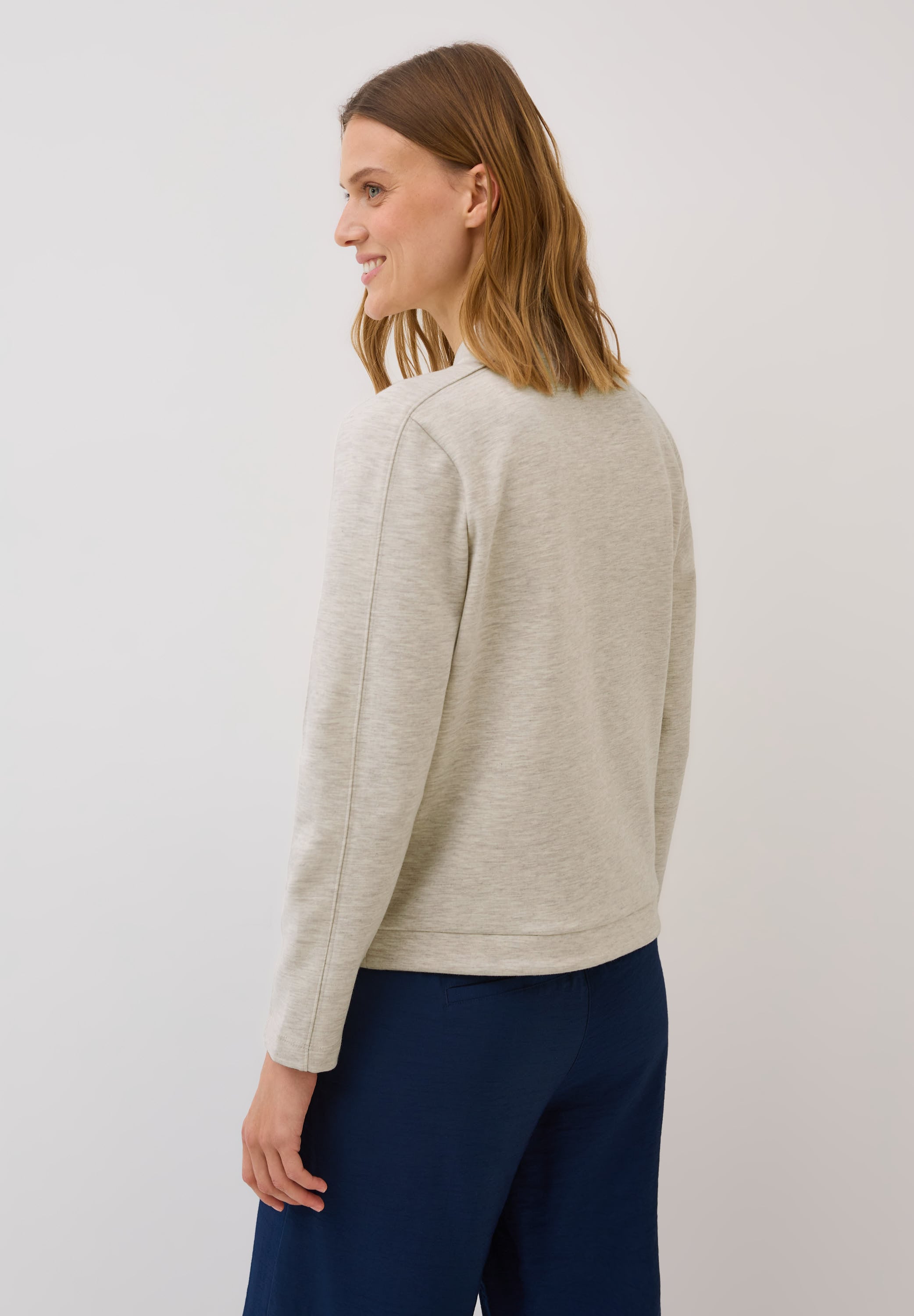 Cecil Sweatjacke, Sweat Blouson mit Tunnelzug und Stehkragen