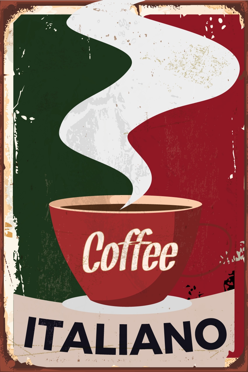 queence »Coffee Italiano« Kaffee | Kaffee Bilder | Sprüche Coffee, Kaffee, Küche, Sprüche, Schild