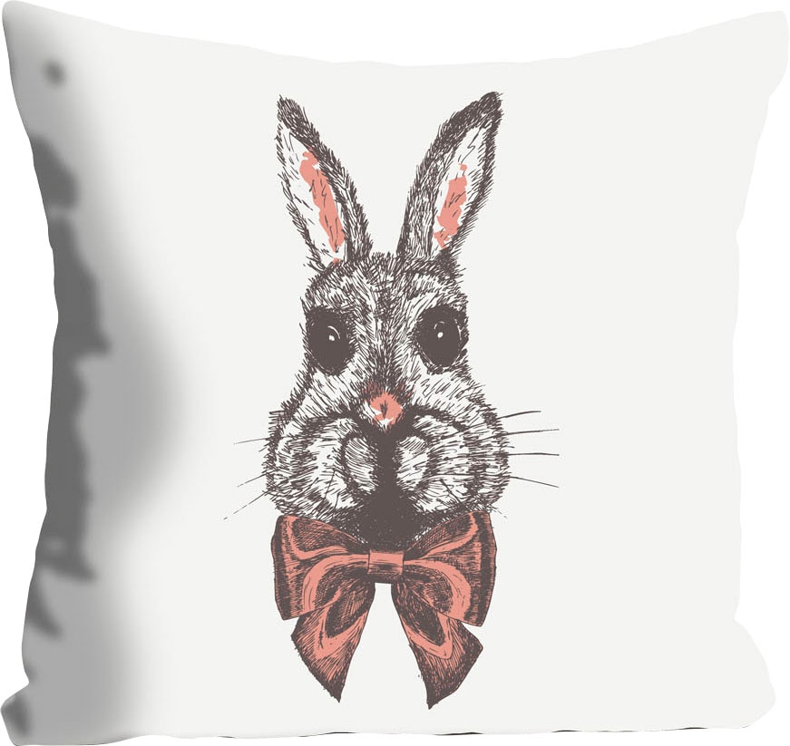 queence Coussin décoratif »Birger« mit einem Hasen mit Fliege