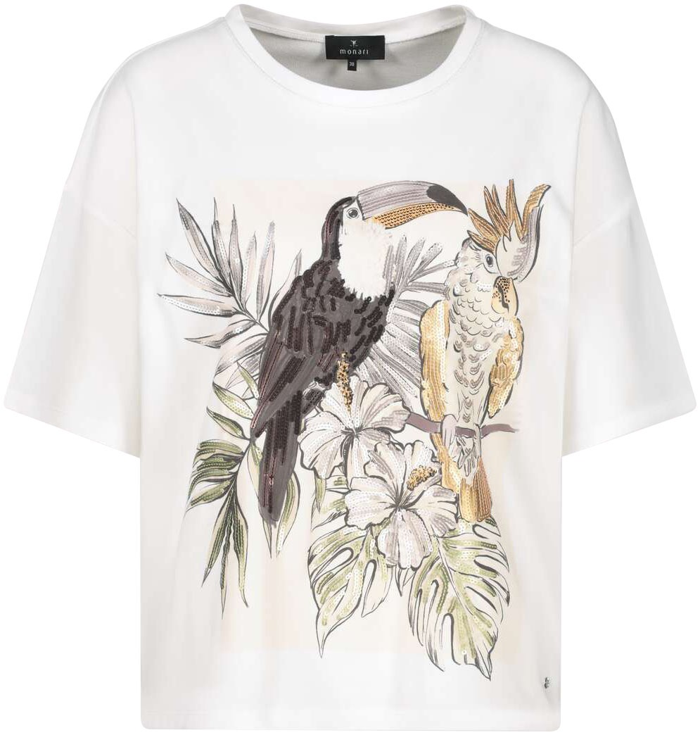 Monari Rundhalsshirt, mit Frontprint