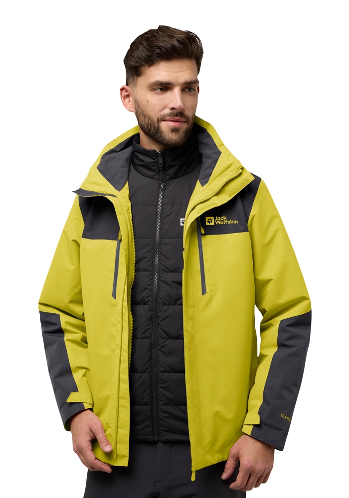 Image of Jack Wolfskin 3-in-1-Funktionsjacke "JASPER 3IN1 JKT M" mit Kapuze mit abnehmbarer, gefütterter Kapuze, wasserdicht