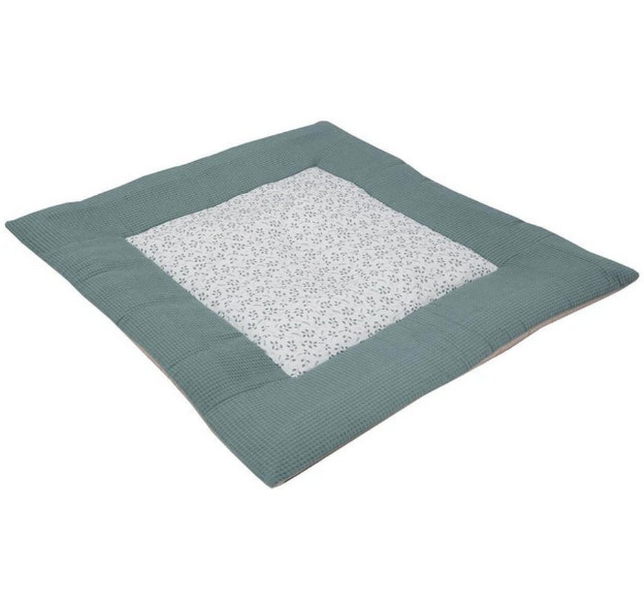 Krabbeldecke »Ullenboom Waffel Floral Grün 100 x 100 cm«