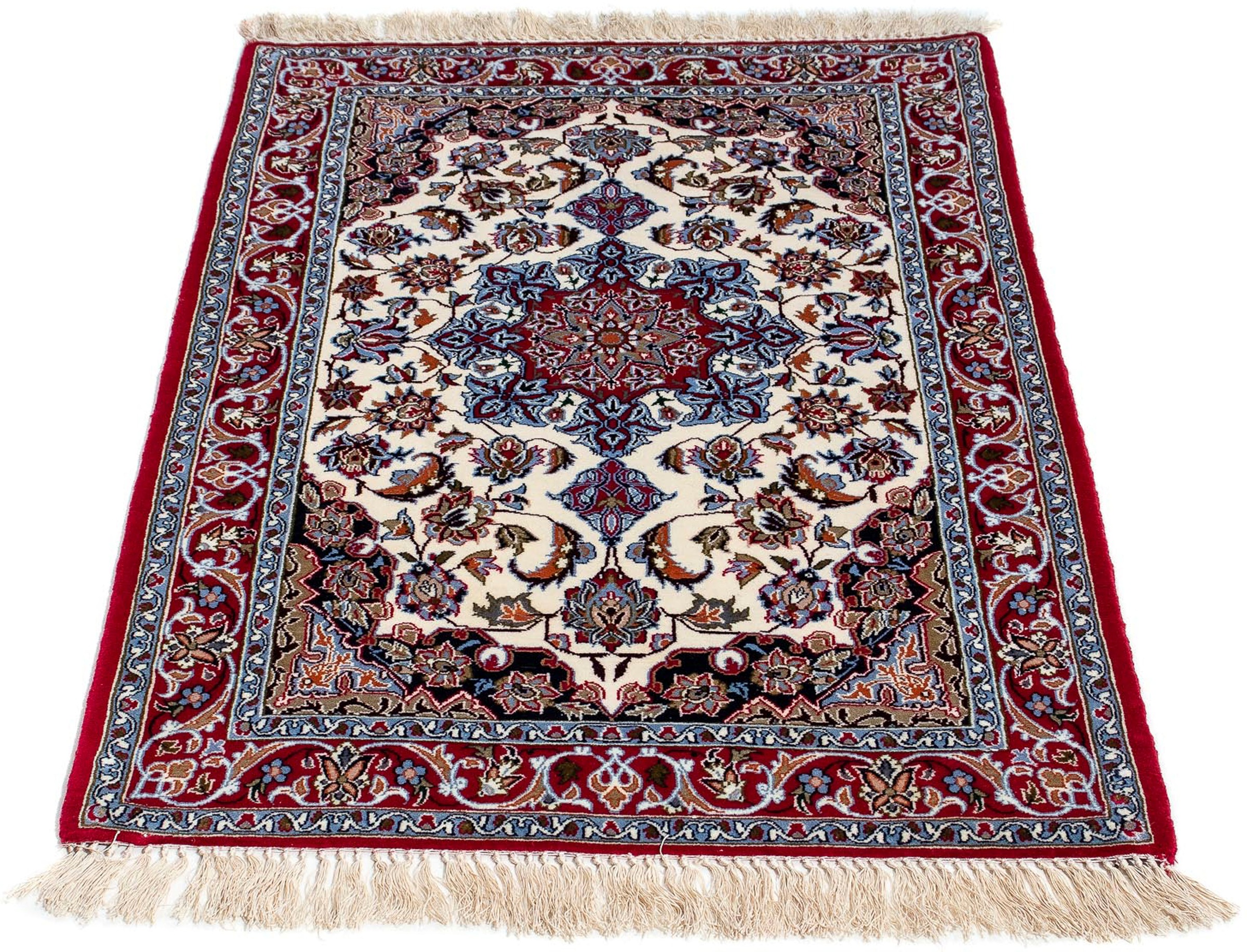 Image of morgenland Orientteppich »Perser - Isfahan - Premium - 102 x 70 cm - dunkelrot«, rechteckig, 6 mm Höhe, Wohnzimmer, Handgeknüpft, Einzelstück mit Zertifikat bei Ackermann Versand Schweiz