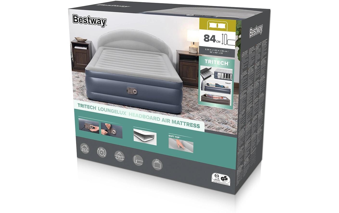 Bestway Lit à air »Tritech Loungelux Headboard 229 x 152 cm«