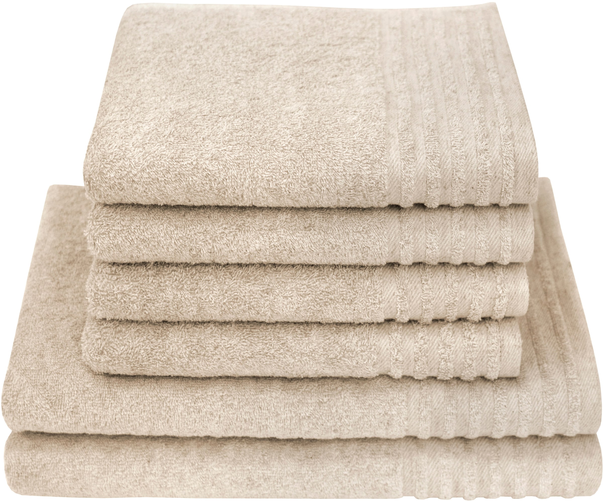 Image of Dyckhoff Handtuch Set "Deep Harmony Energy" Set 6 tlg. Frottier 15% Hanf; 4 Handtücher (50x100cm), 2 Duschtücher (70x140cm)