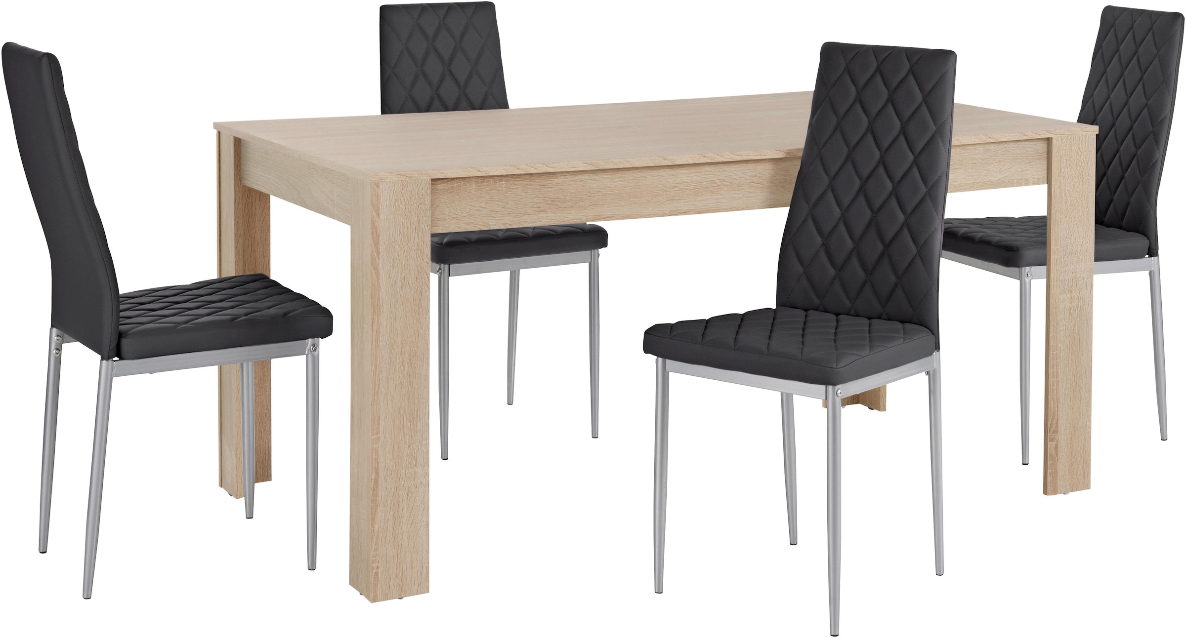 GOODproduct Essgruppe »Lynn160/Brooke« Tisch mit 4 Stühlen