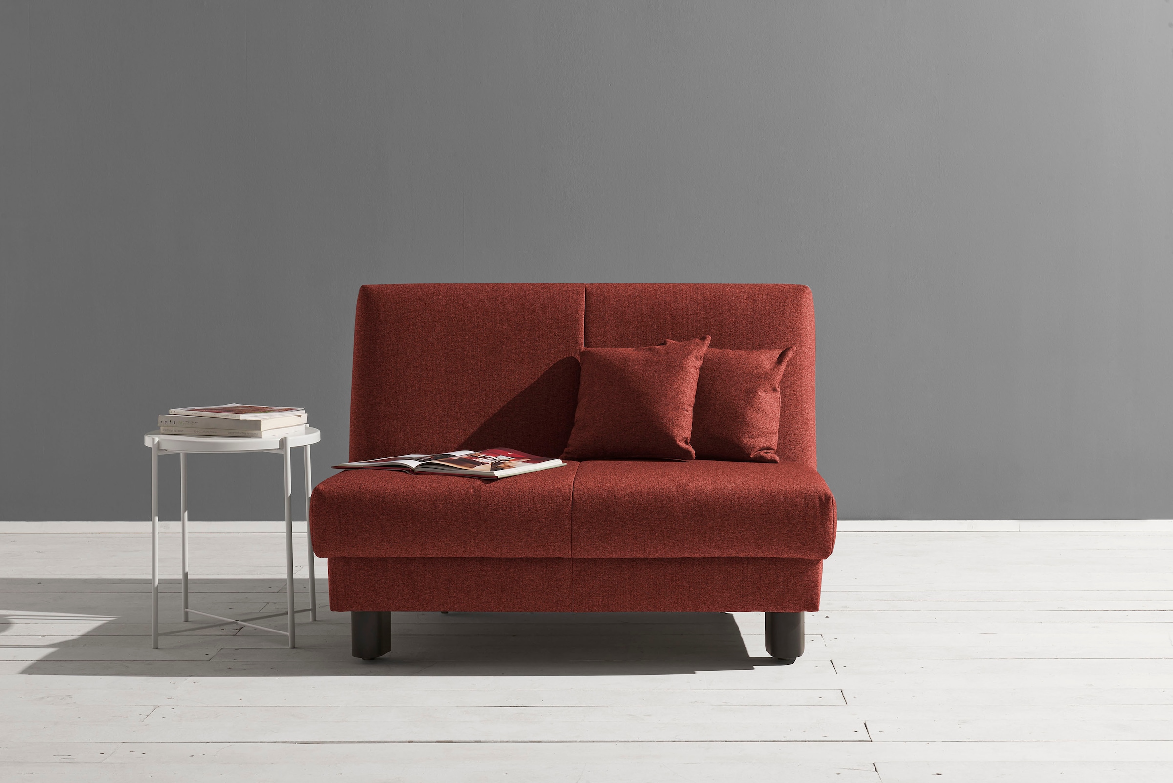 ell + ell Schlafsofa »Enny«, Liegefläche Breite 120 oder 140 cm, Liegehöhe 40 cm, Füsse schwarz