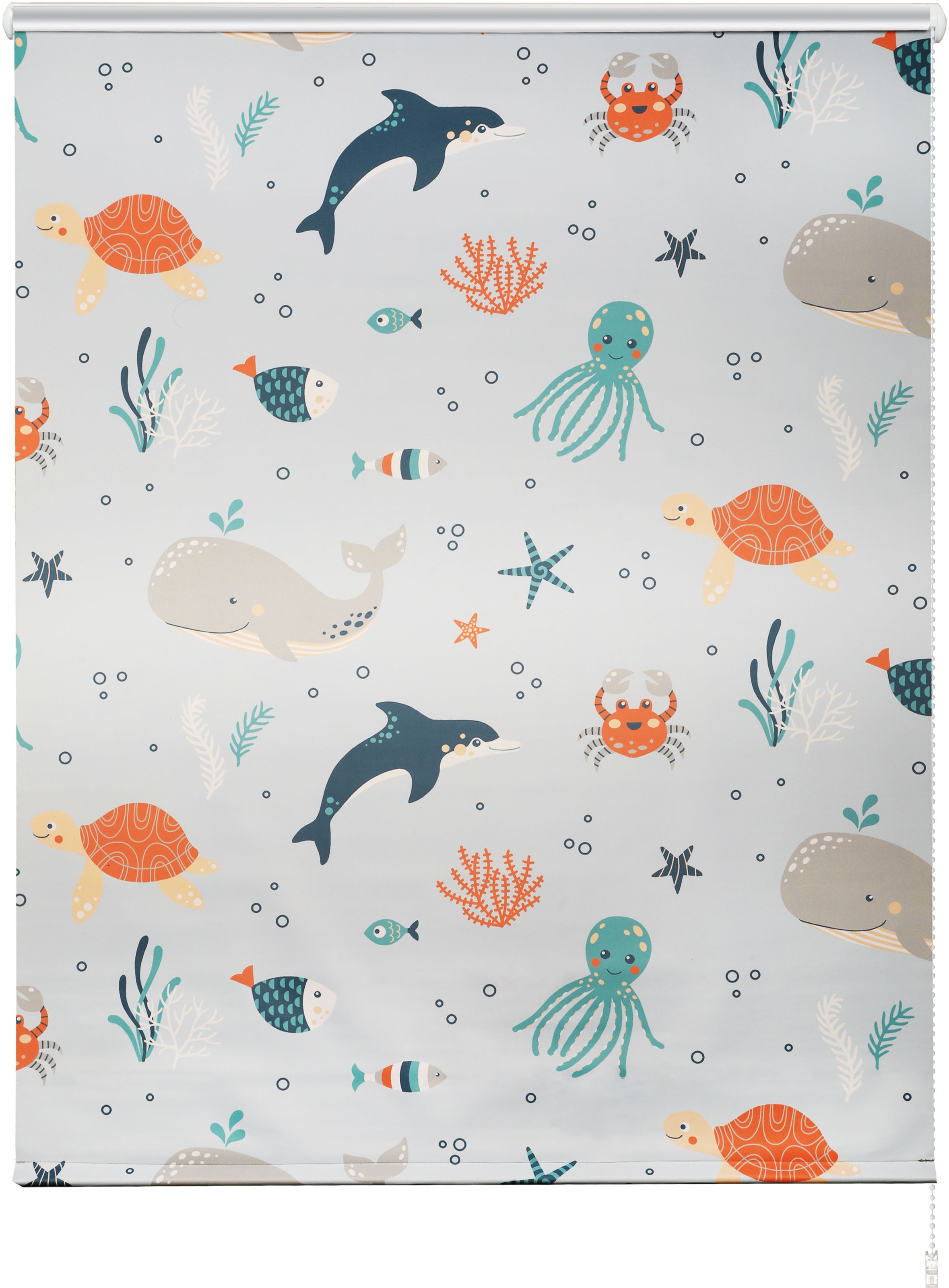 Image of Lüttenhütt Rollo »Ocean«, verdunkelnd, energiesparend, ohne Bohren, freihängend, Fixmass, Klemmfix, Meer, Tiere, Kinderrollo bei Ackermann Versand Schweiz