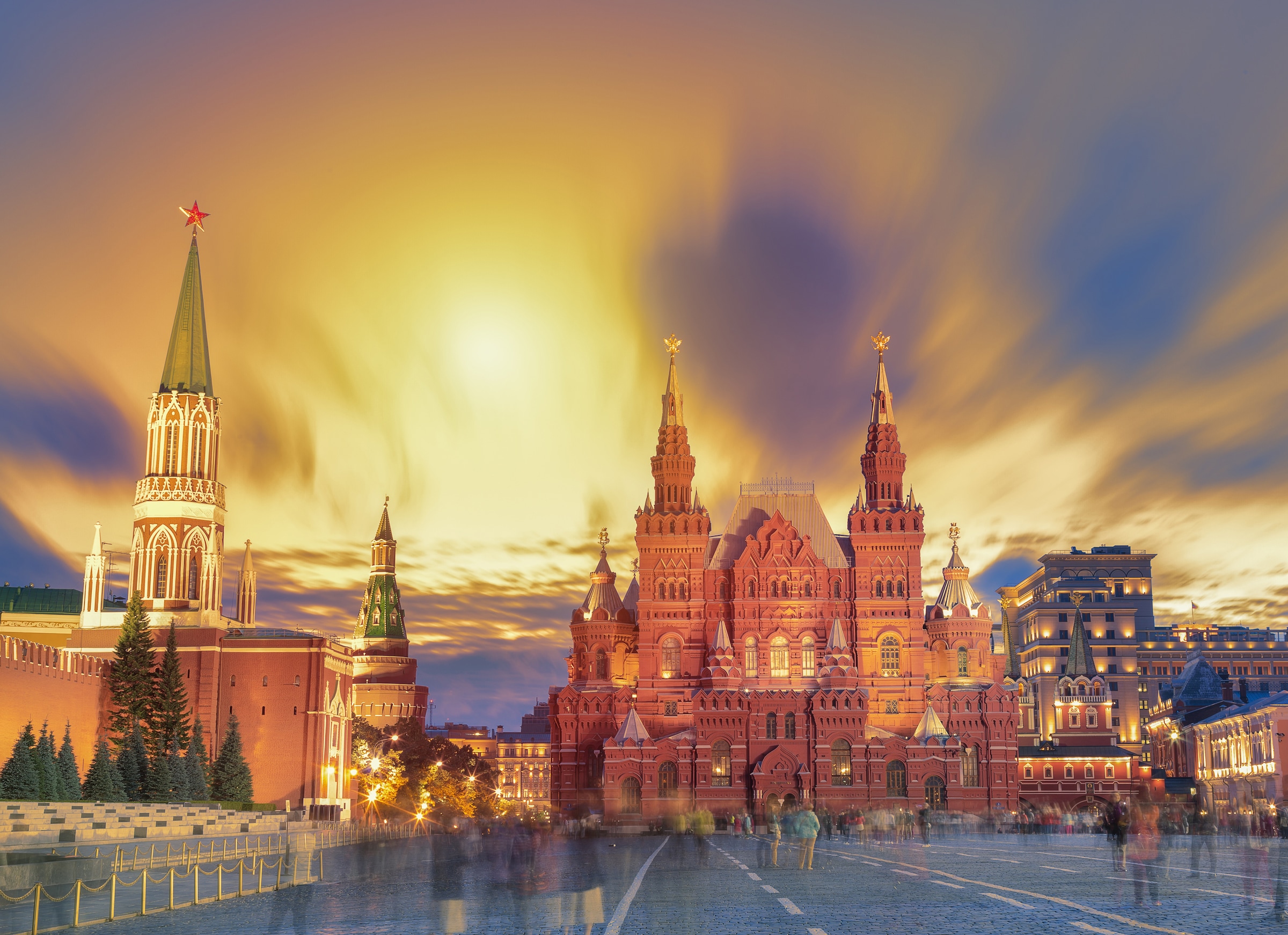 Image of Papermoon Fototapete "Red Square Sunset Moscow" glatt