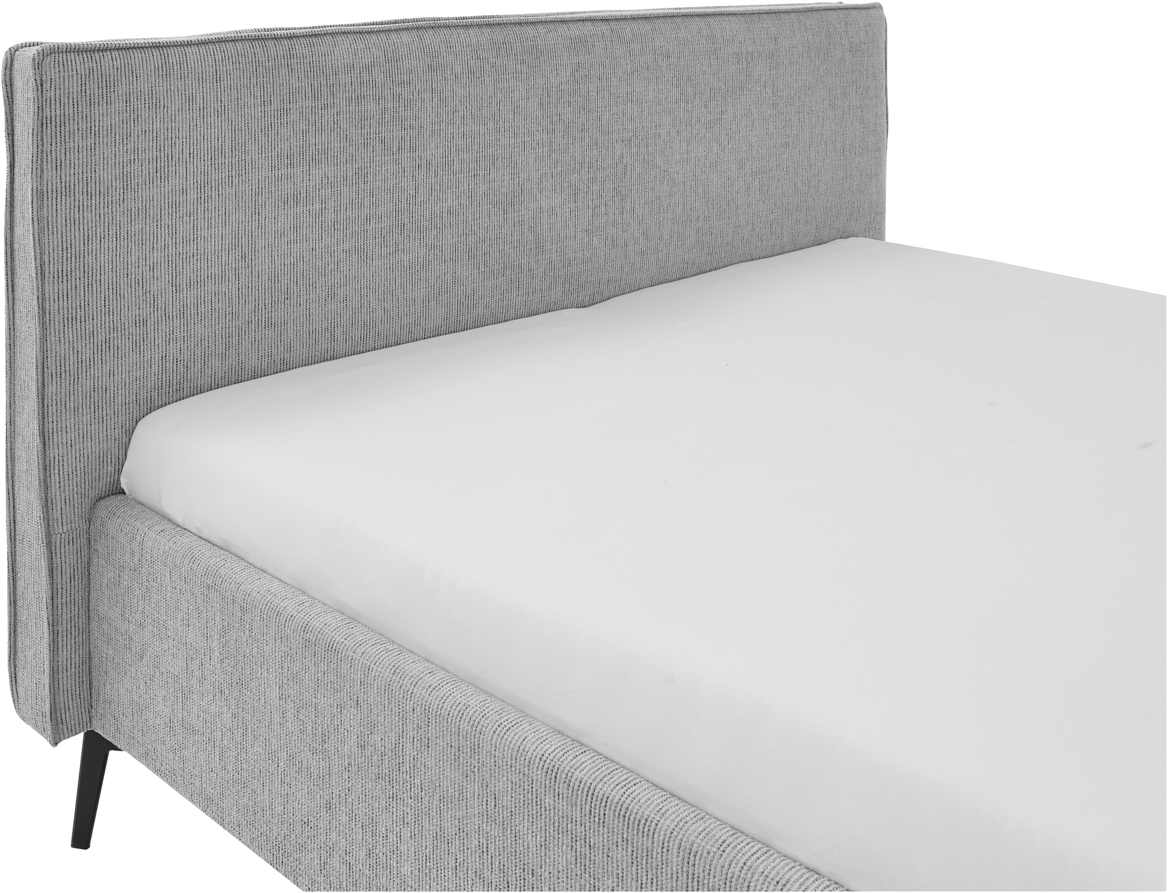 meise.möbel Polsterbett »Riva II«, mit schwarzen Metallfüssen, wahlweise mit Bettkasten