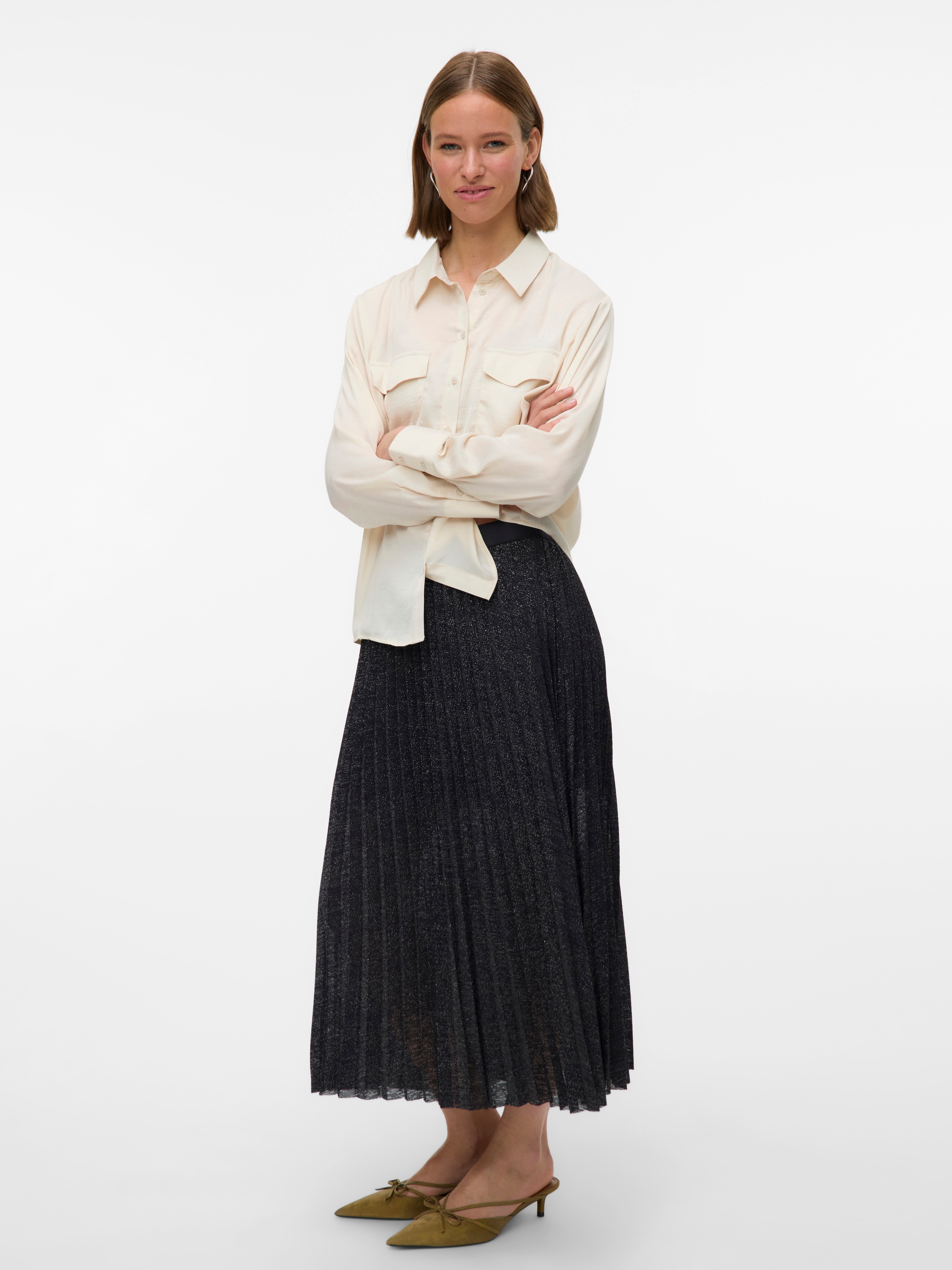 Vero Moda Plisseerock »VMHENLEY MW 7/8 SKIRT JRS BTQ«