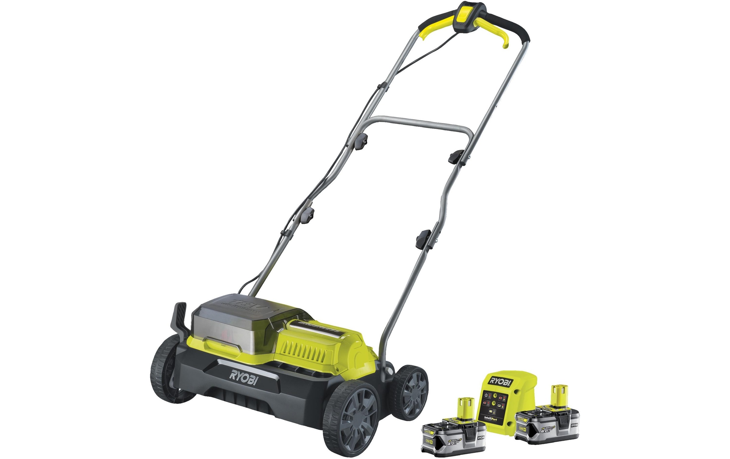 Image of RYOBI Akku-Vertikutierer "RYOBI Kit RY18SFX35A-240 + 2x 4 Ah"