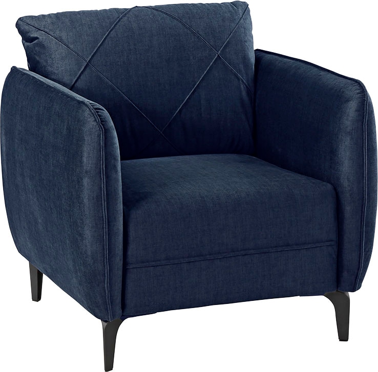 Image of Jockenhöfer Gruppe Sessel "Novara, B: 86 cm, Sitzhöhe: 46 cm" mit attraktiver Steppung, Rauten-Biesennähte