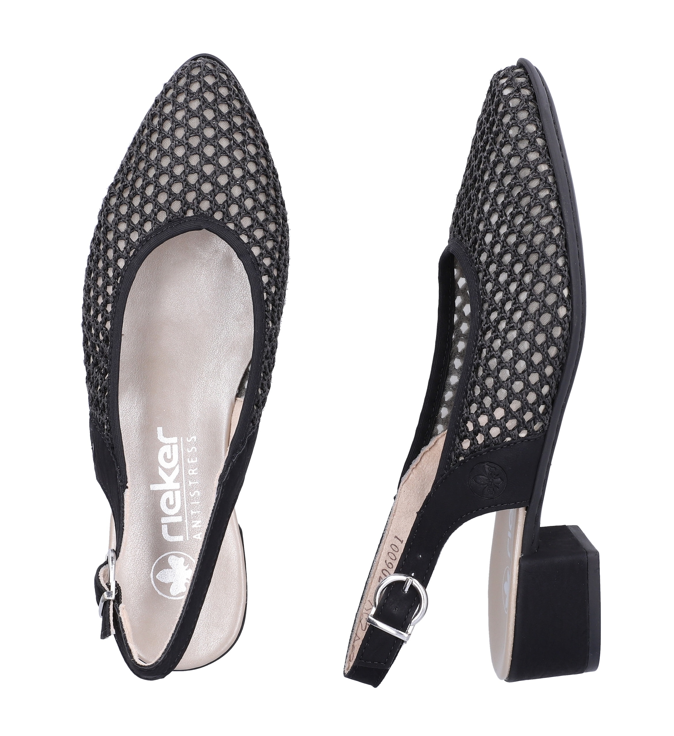 Rieker Sandale à enfiler  chaussure d'été, chaussure de fête, talon bloc, avec brides